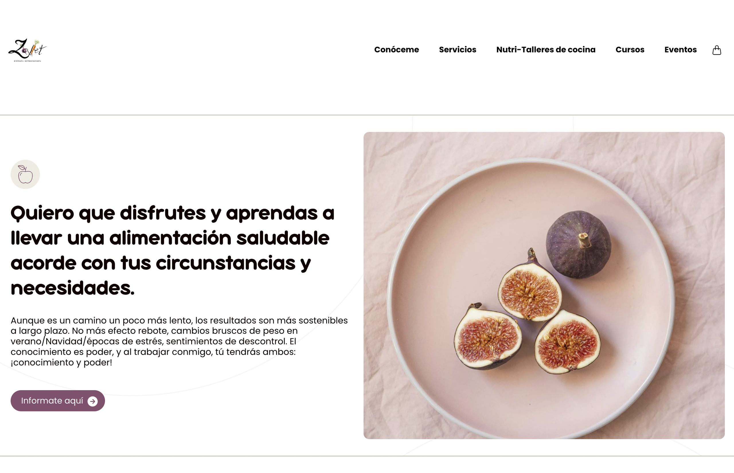 ▷ Ejemplo de página web para nutricionistas