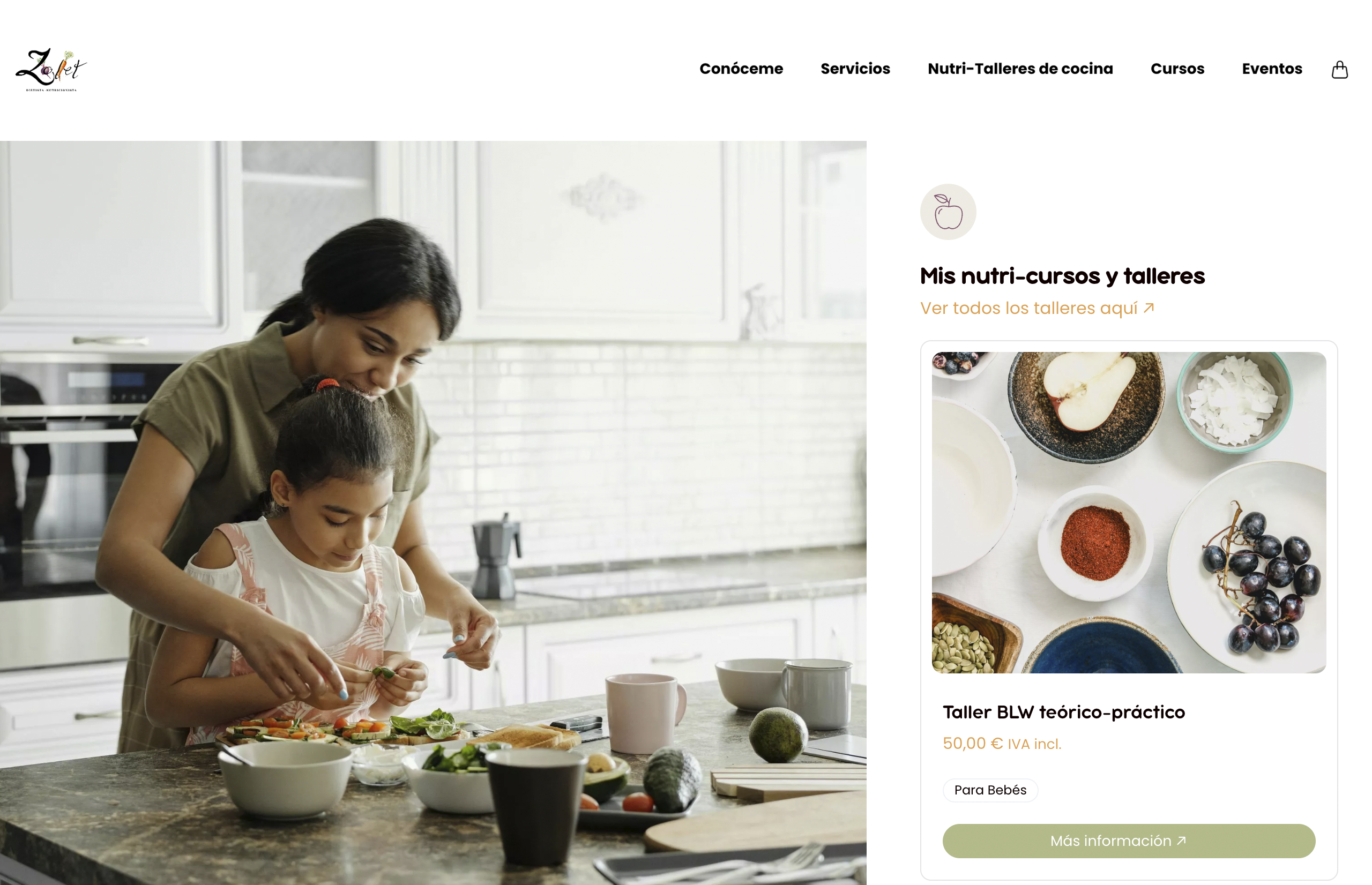 ▷ Ejemplo de página web para nutricionistas