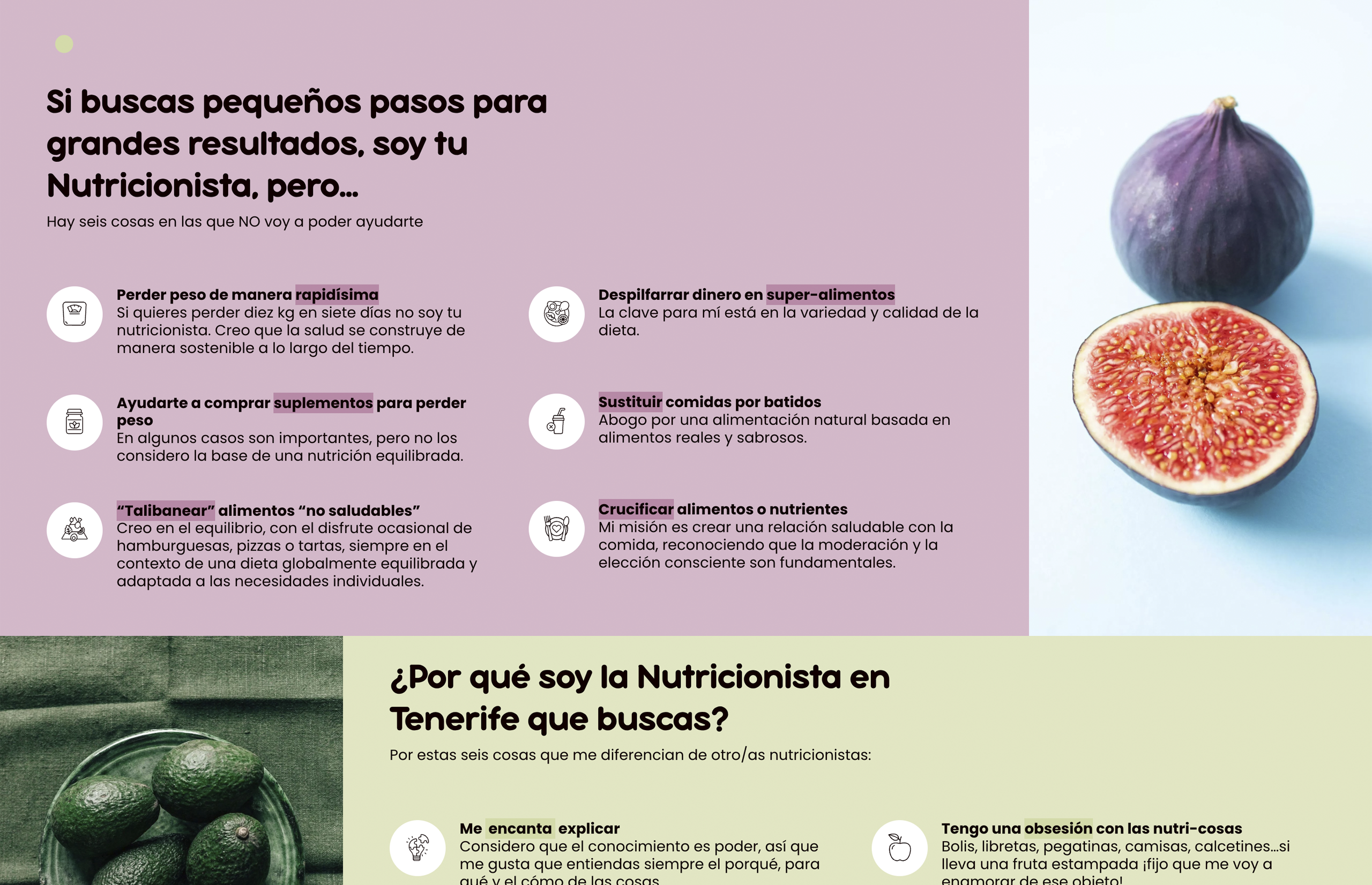 ▷ Ejemplo de página web para nutricionistas