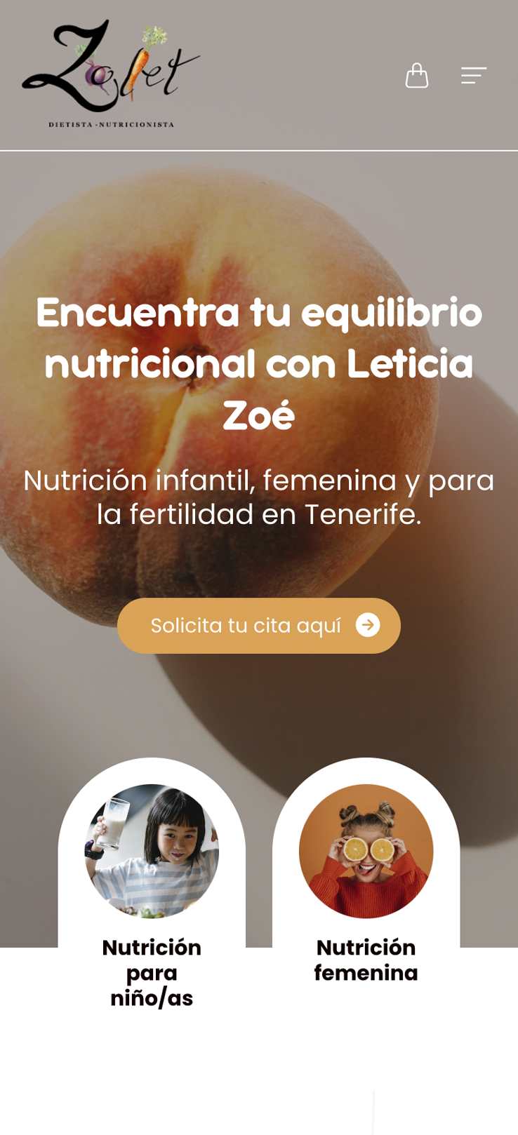 ▷ Ejemplo de página web para nutricionistas