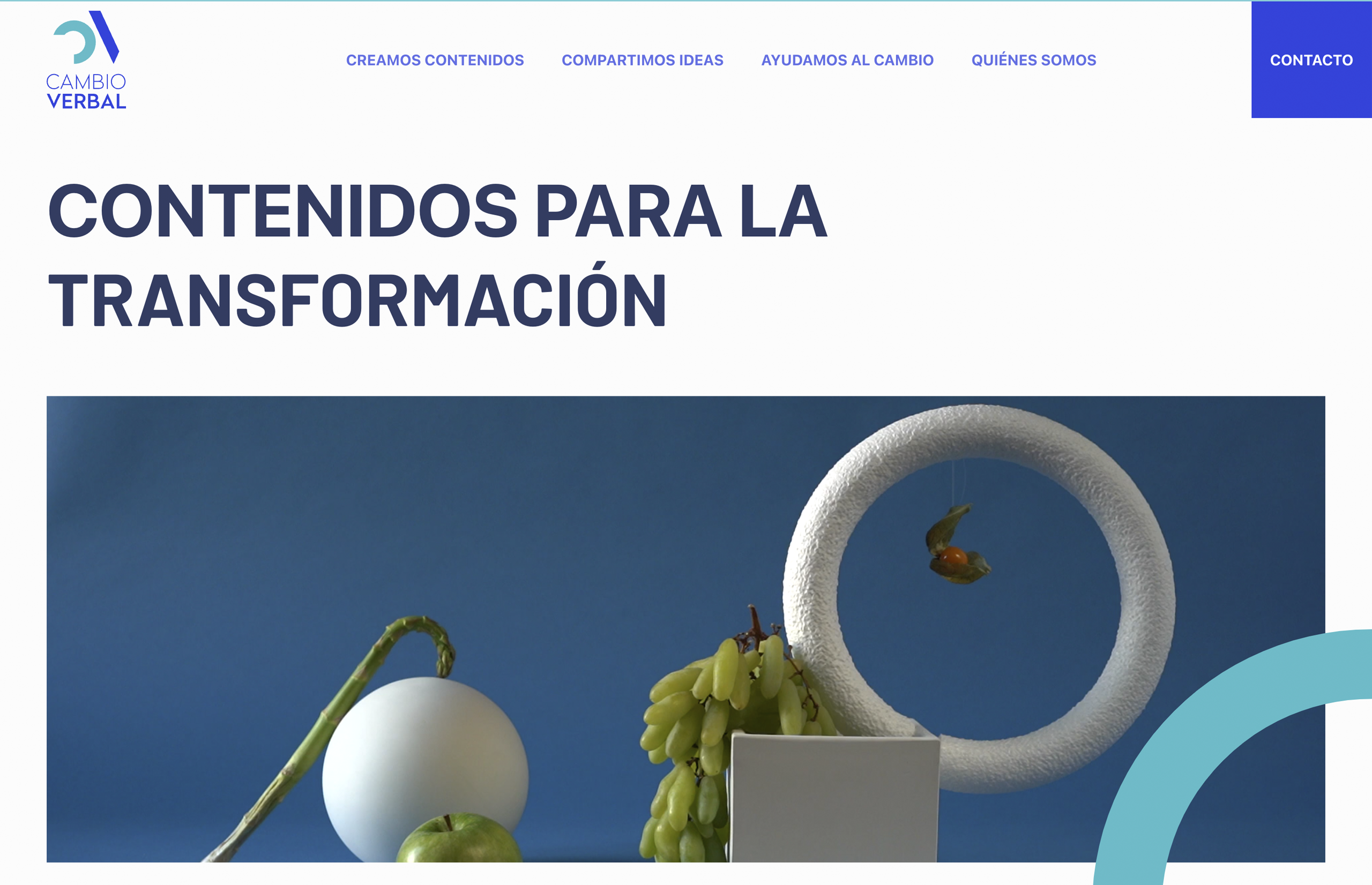 ▷ Ejemplo de página web para creación de contenido