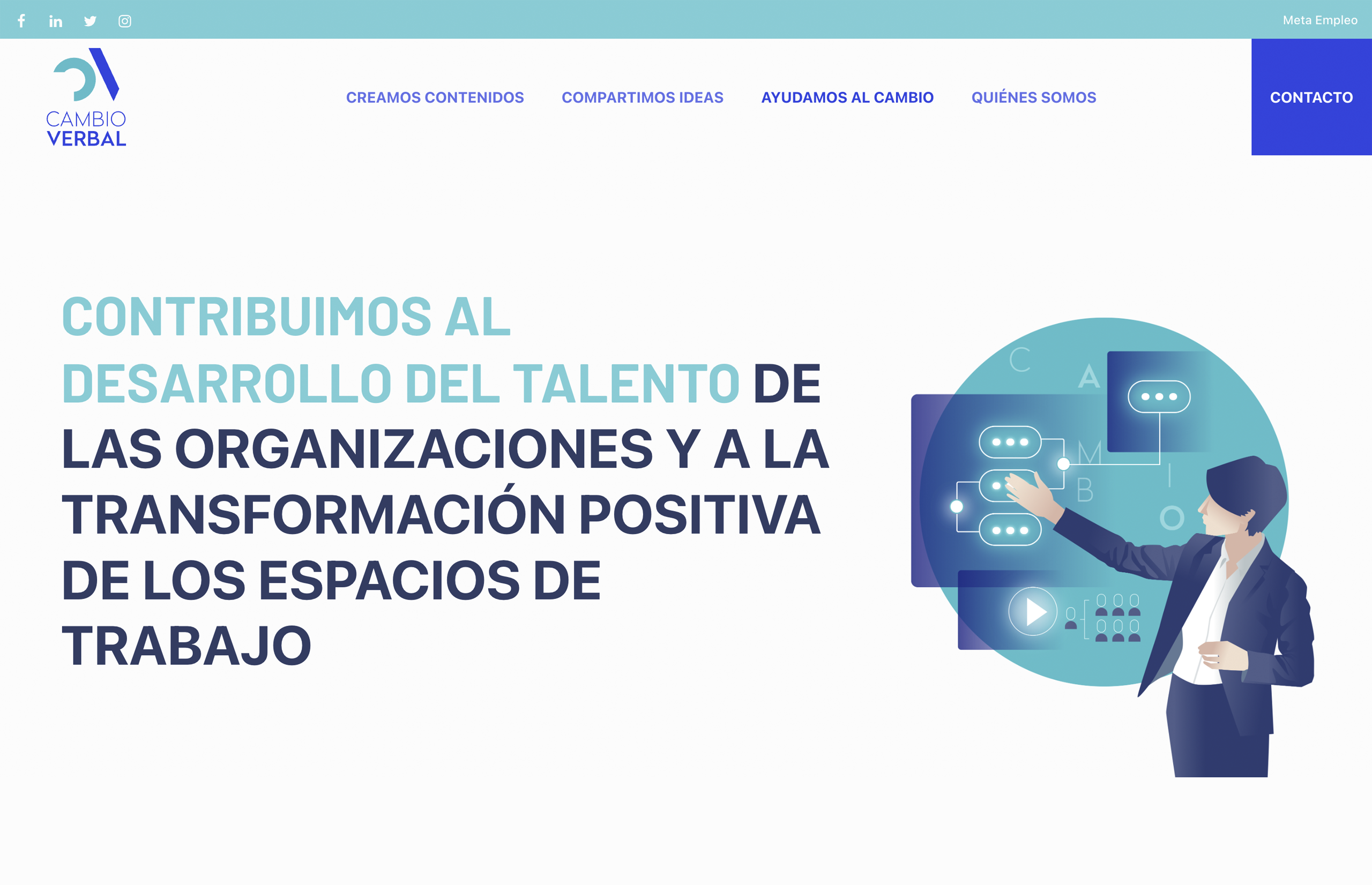 ▷ Ejemplo de página web para creación de contenido