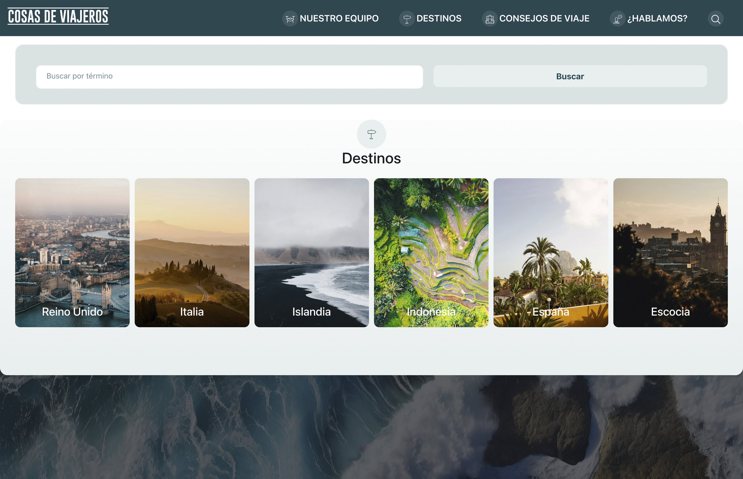 ▷ Ejemplo de página web para blogs de viajes [A medida]