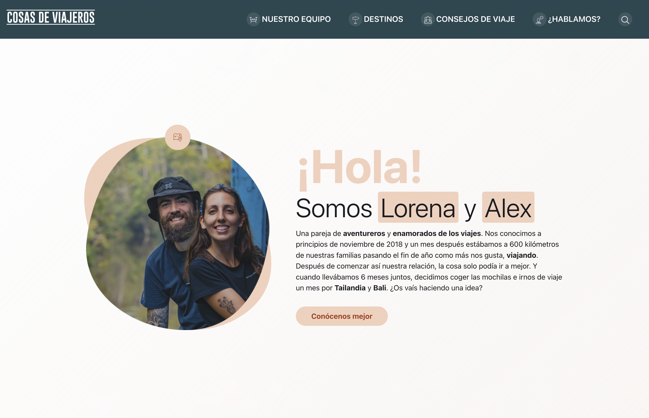 ▷ Ejemplo de página web para blogs de viajes [A medida]