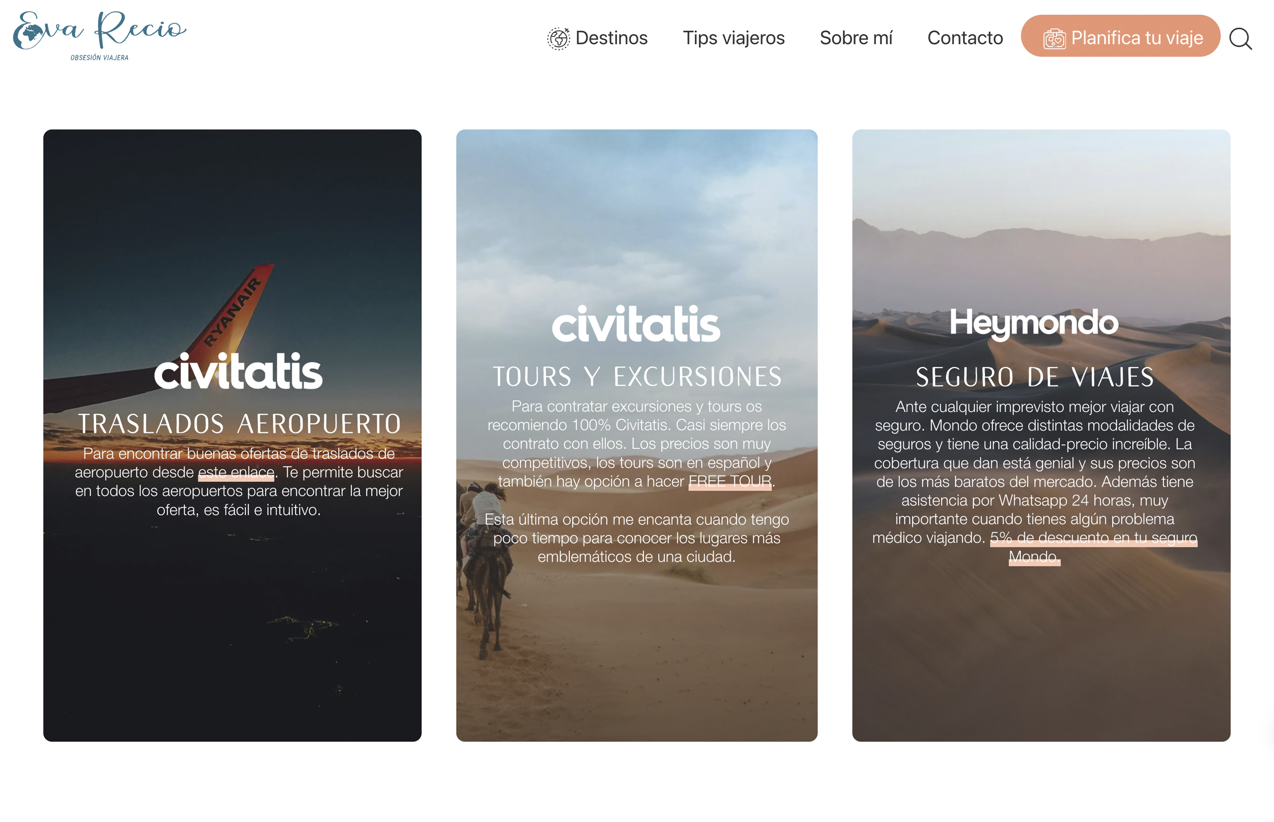 ▷ Ejemplo de página web para agencias de viajes[A medida]
