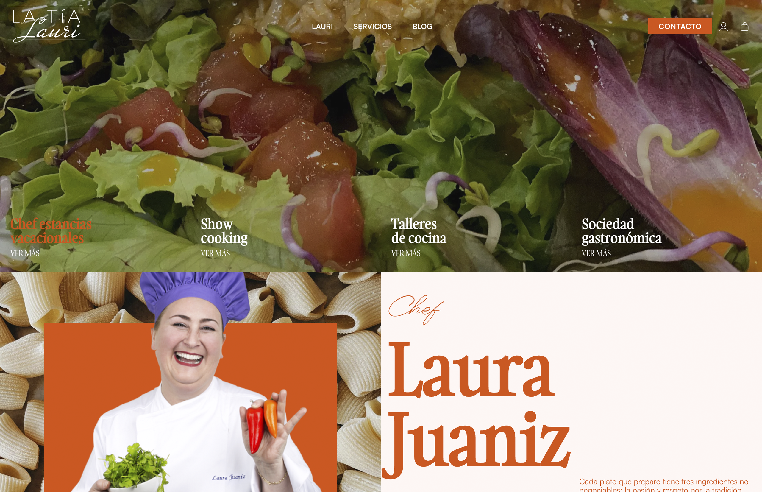 ▷ Ejemplo de página web para chefs privados [A medida]
