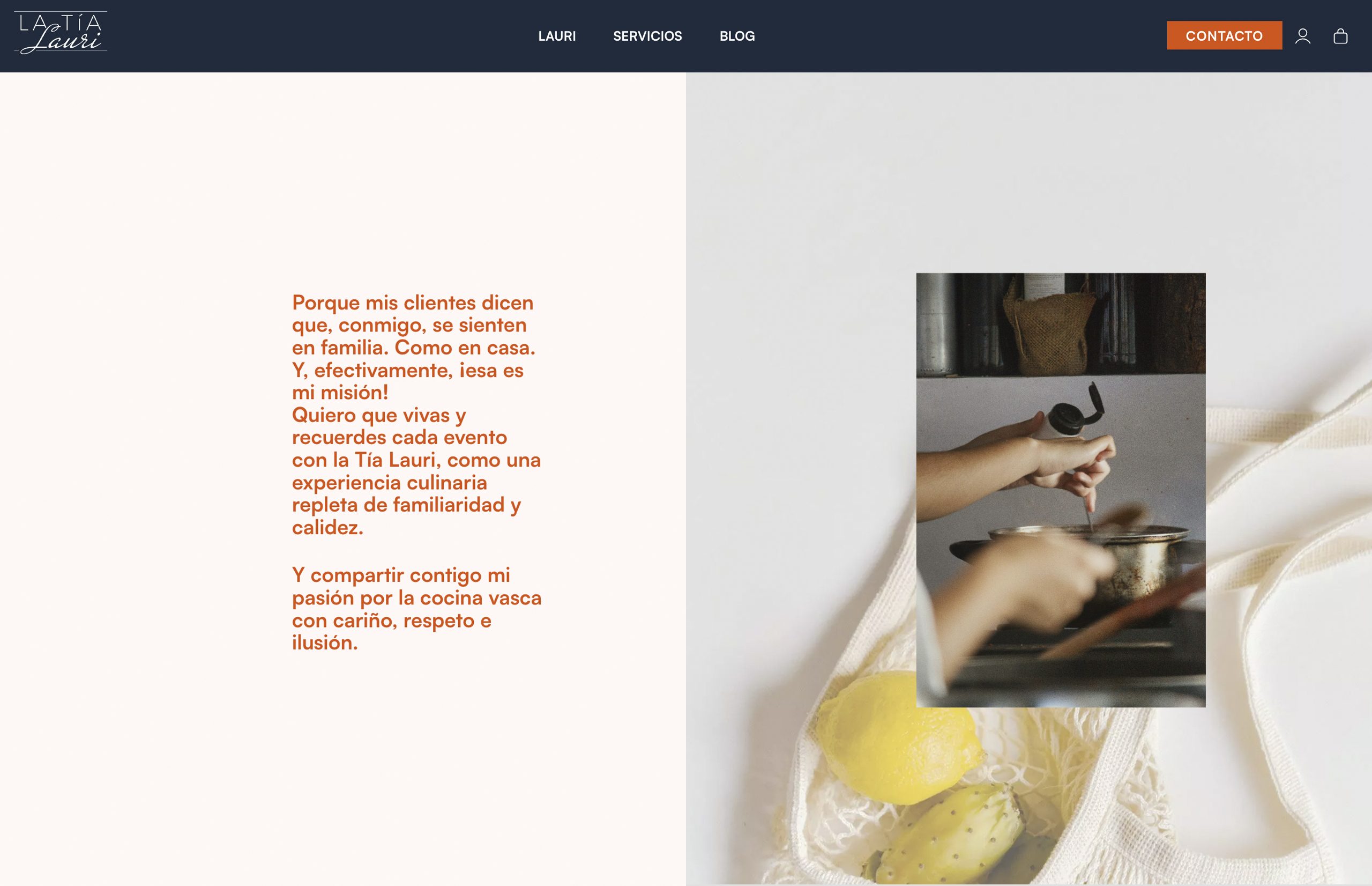 ▷ Ejemplo de página web para chefs privados [A medida]