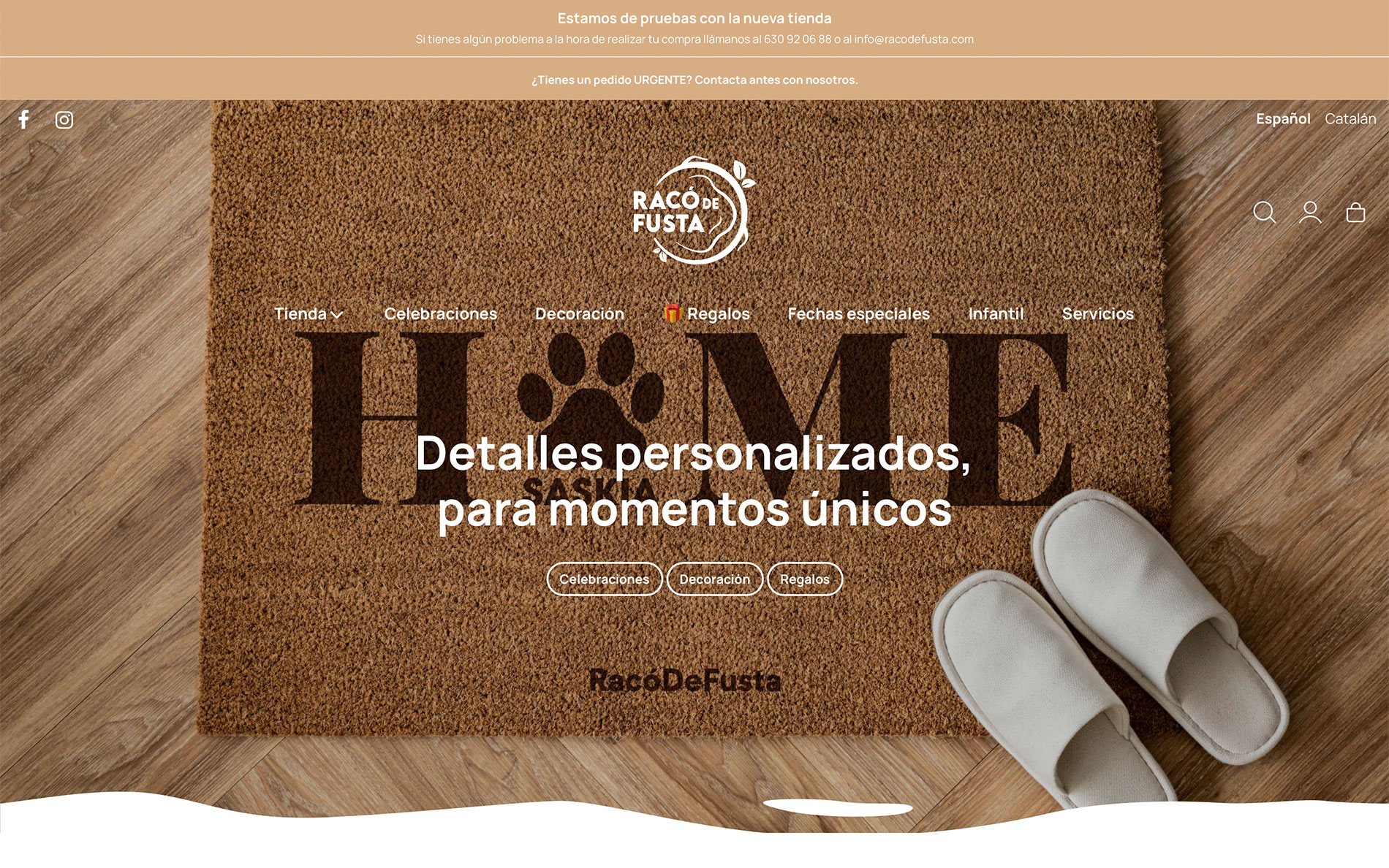 ▷ Ejemplo de página web para Madera
