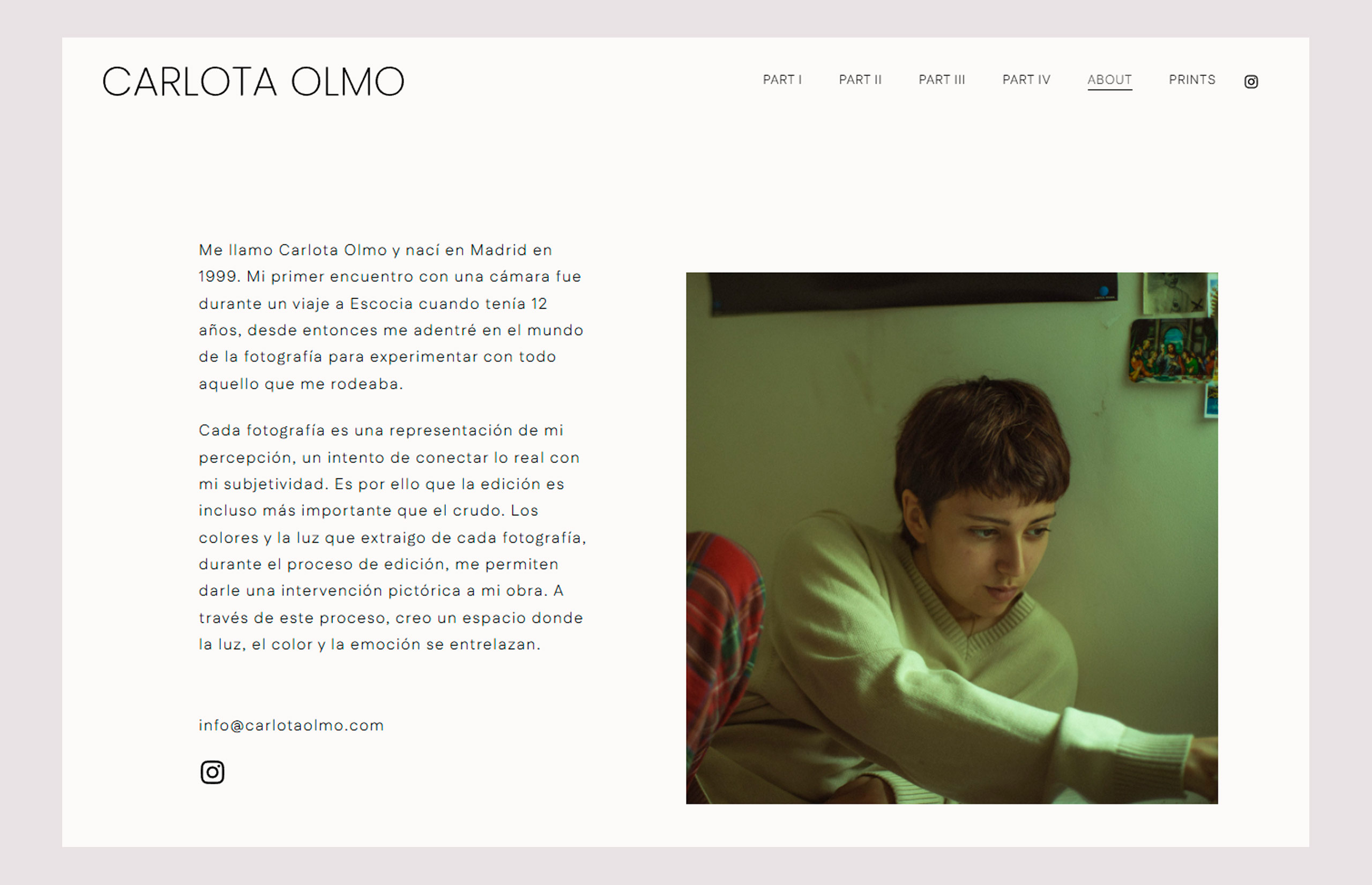 ▷ Ejemplo de página web para fotógrafos profesionales