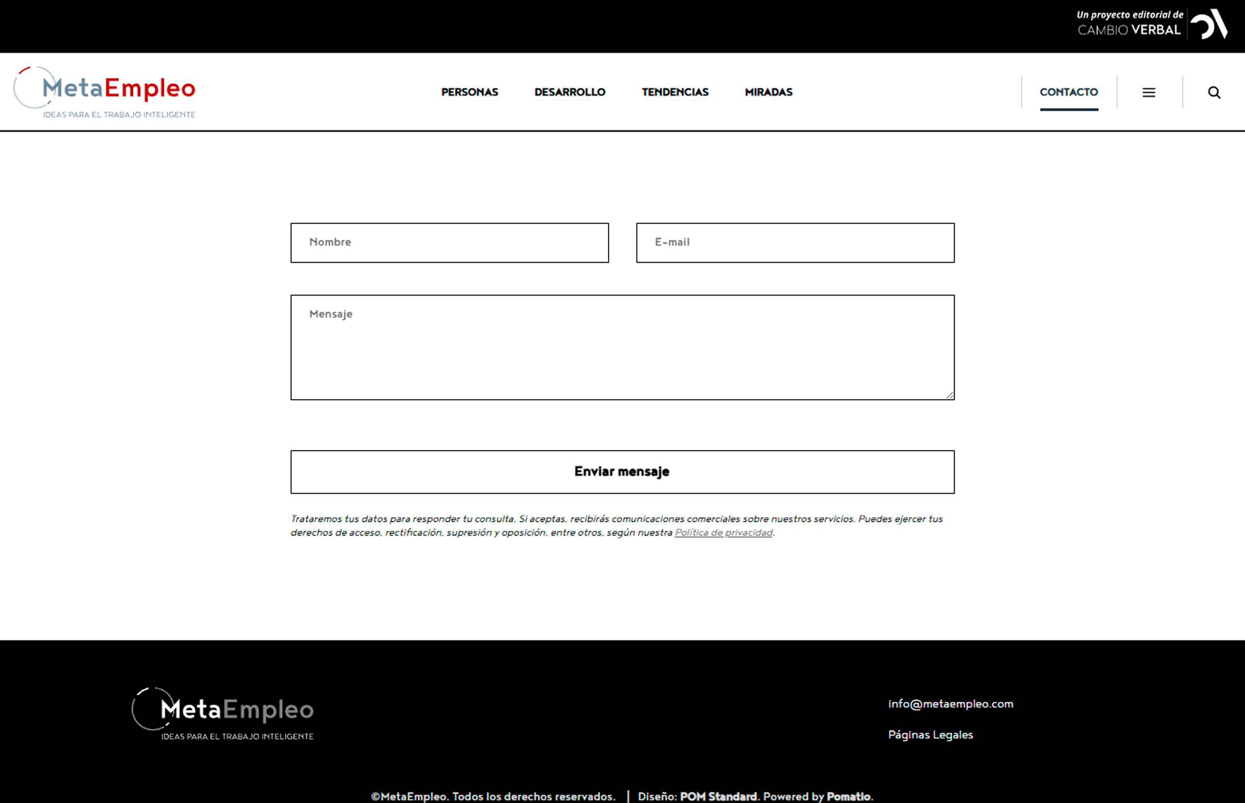 ▷ Ejemplo de página web para empleo
