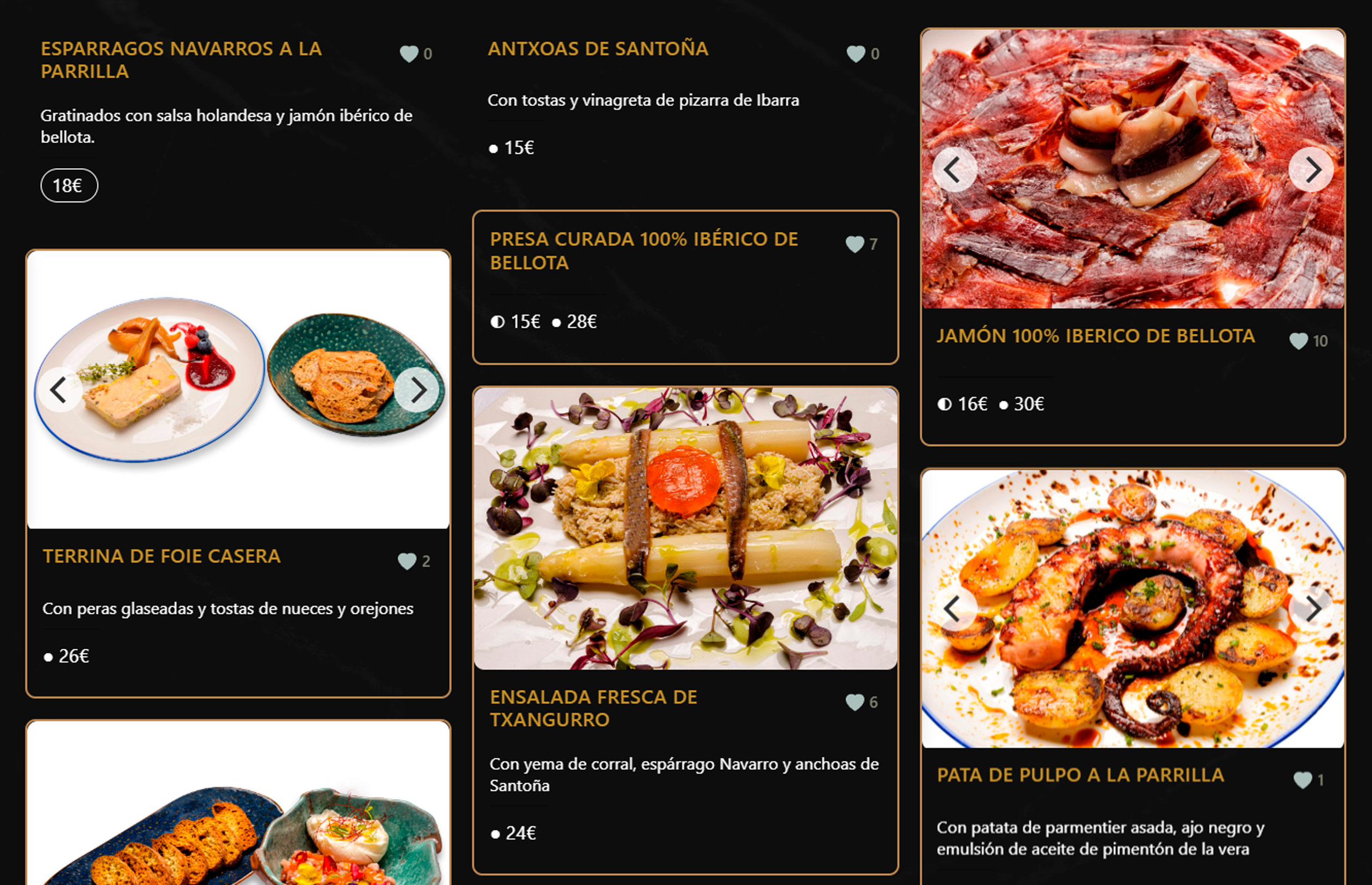 ▷ Ejemplo de página web para gastronomía