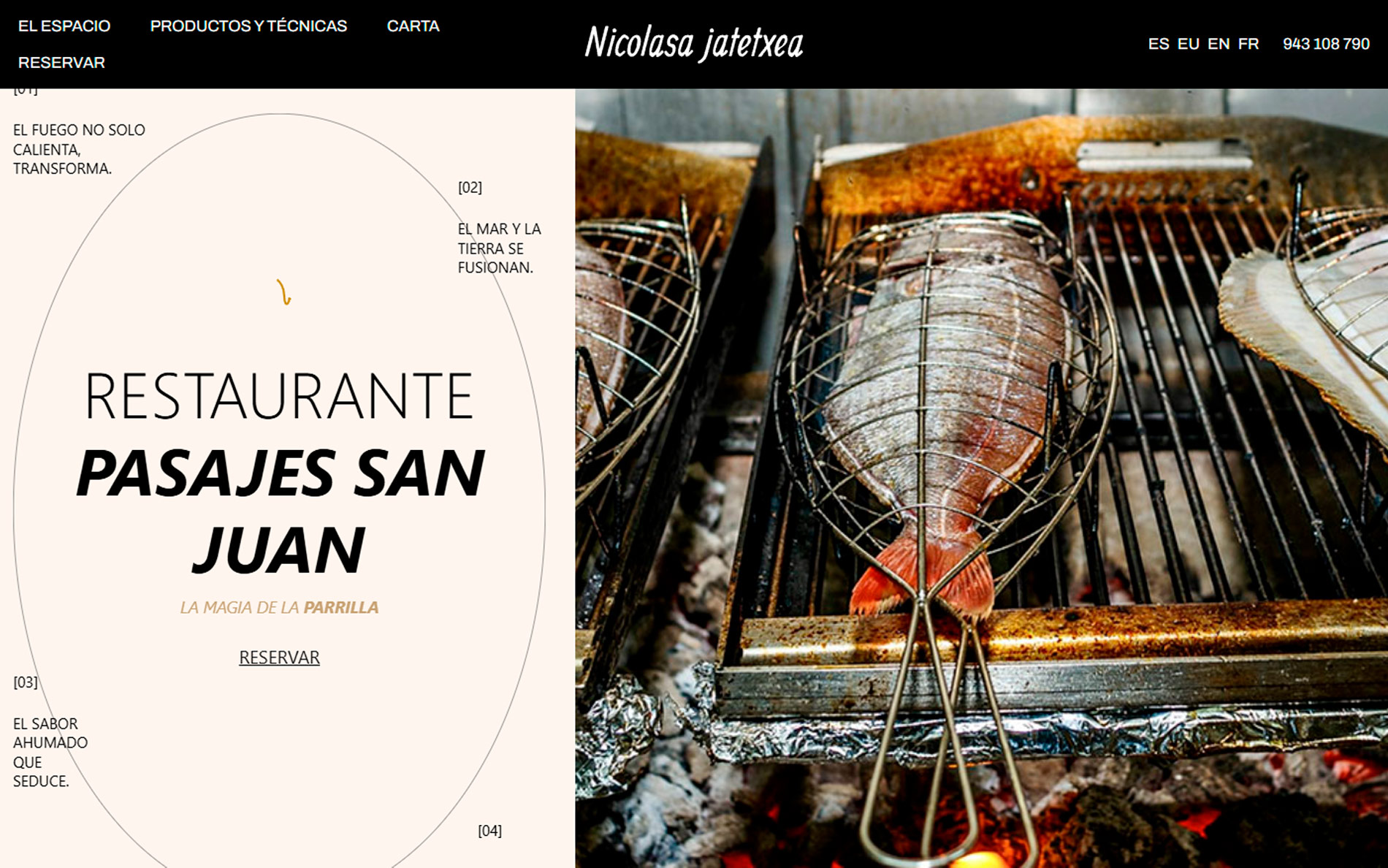 ▷ Ejemplo de página web para gastronomía