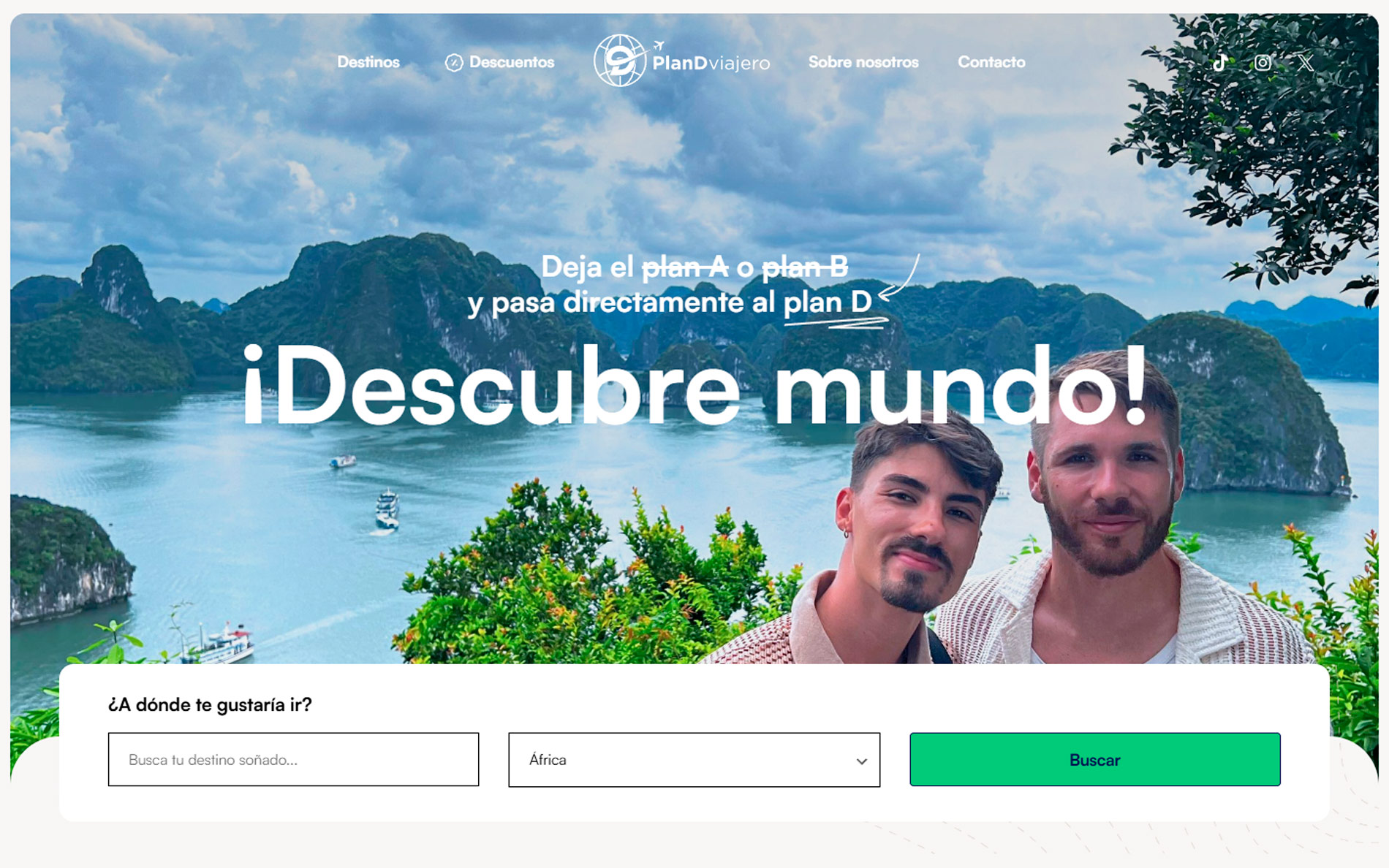 ▷ Ejemplo de página web para blogs de viajes