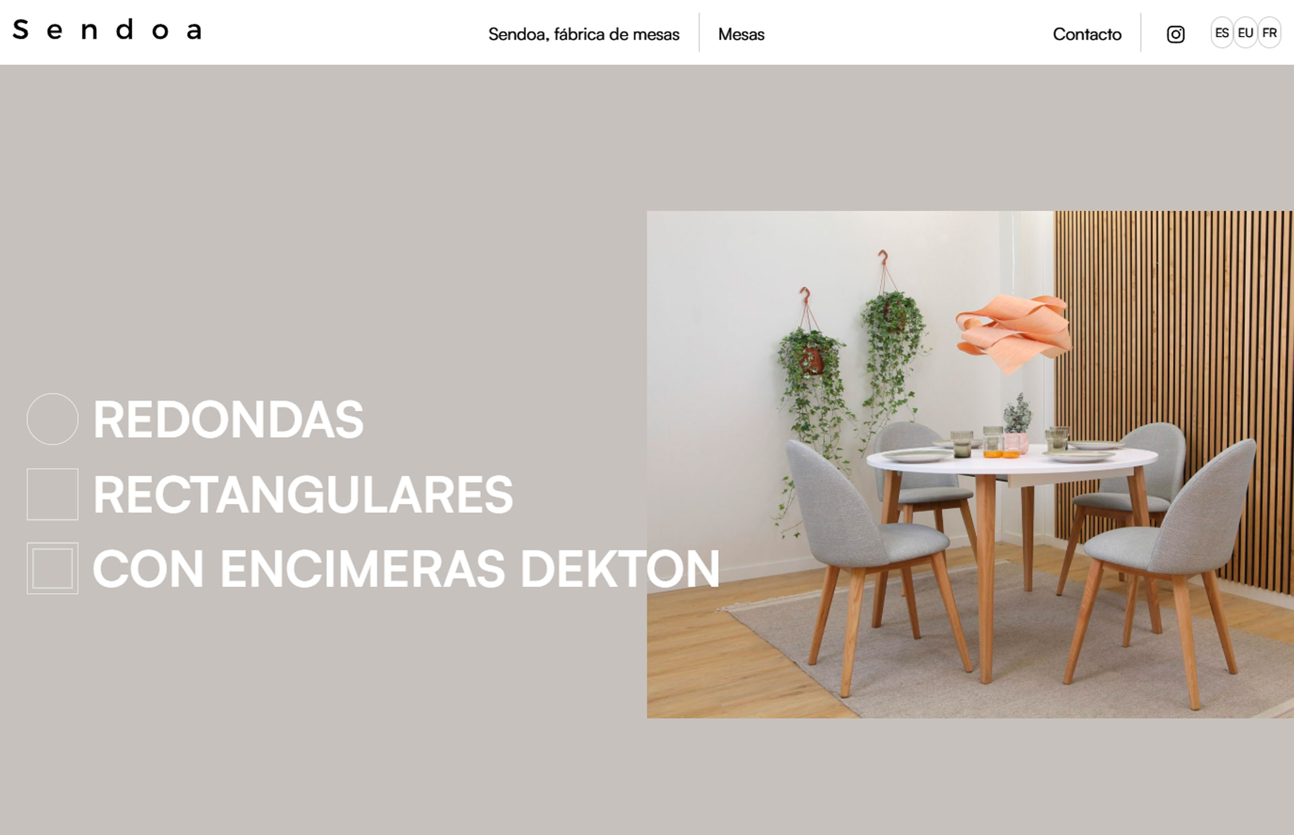 ▷ Ejemplo de página web para Mobiliario