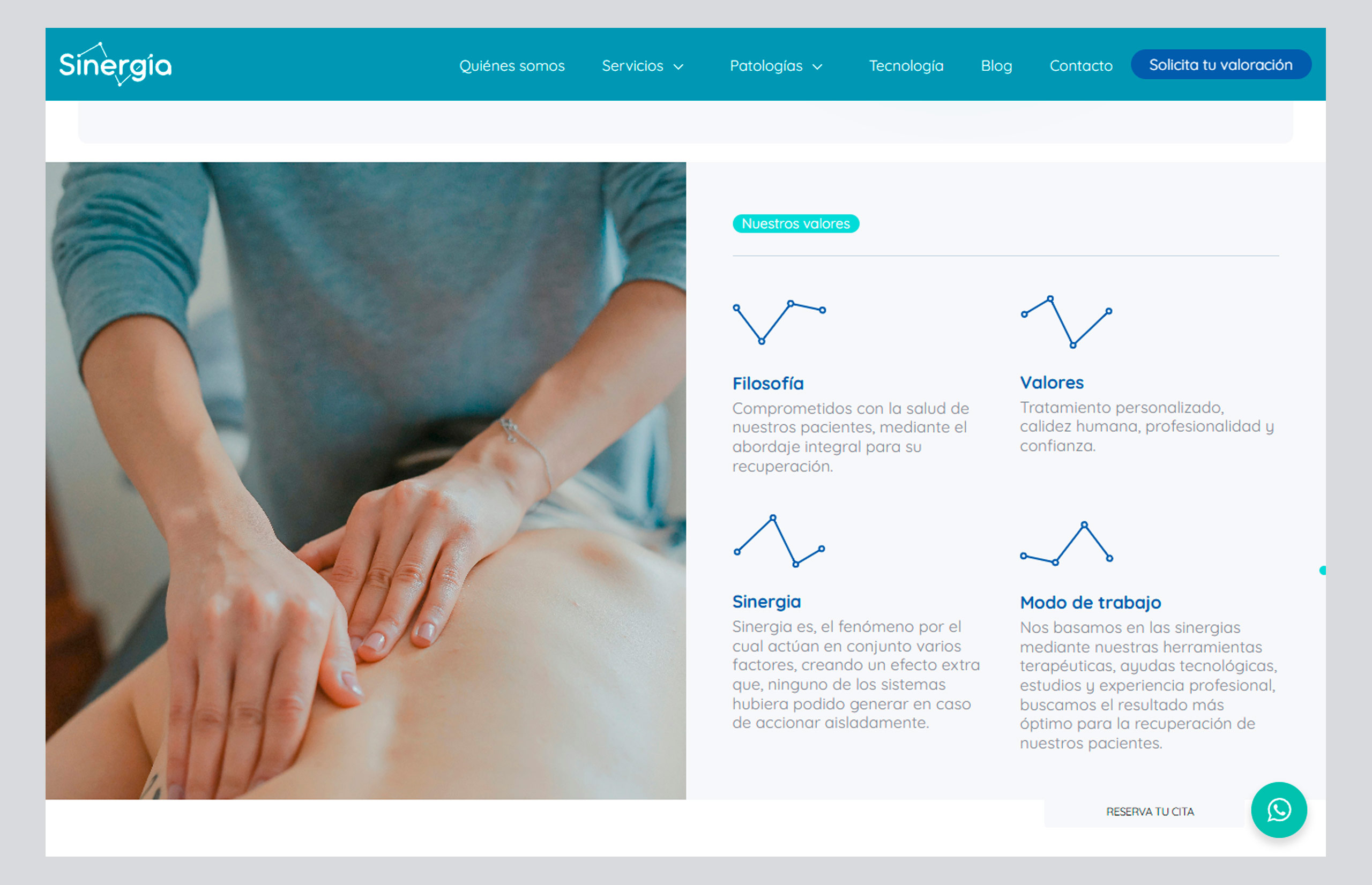 ▷ Ejemplo de página web para fisioterapia
