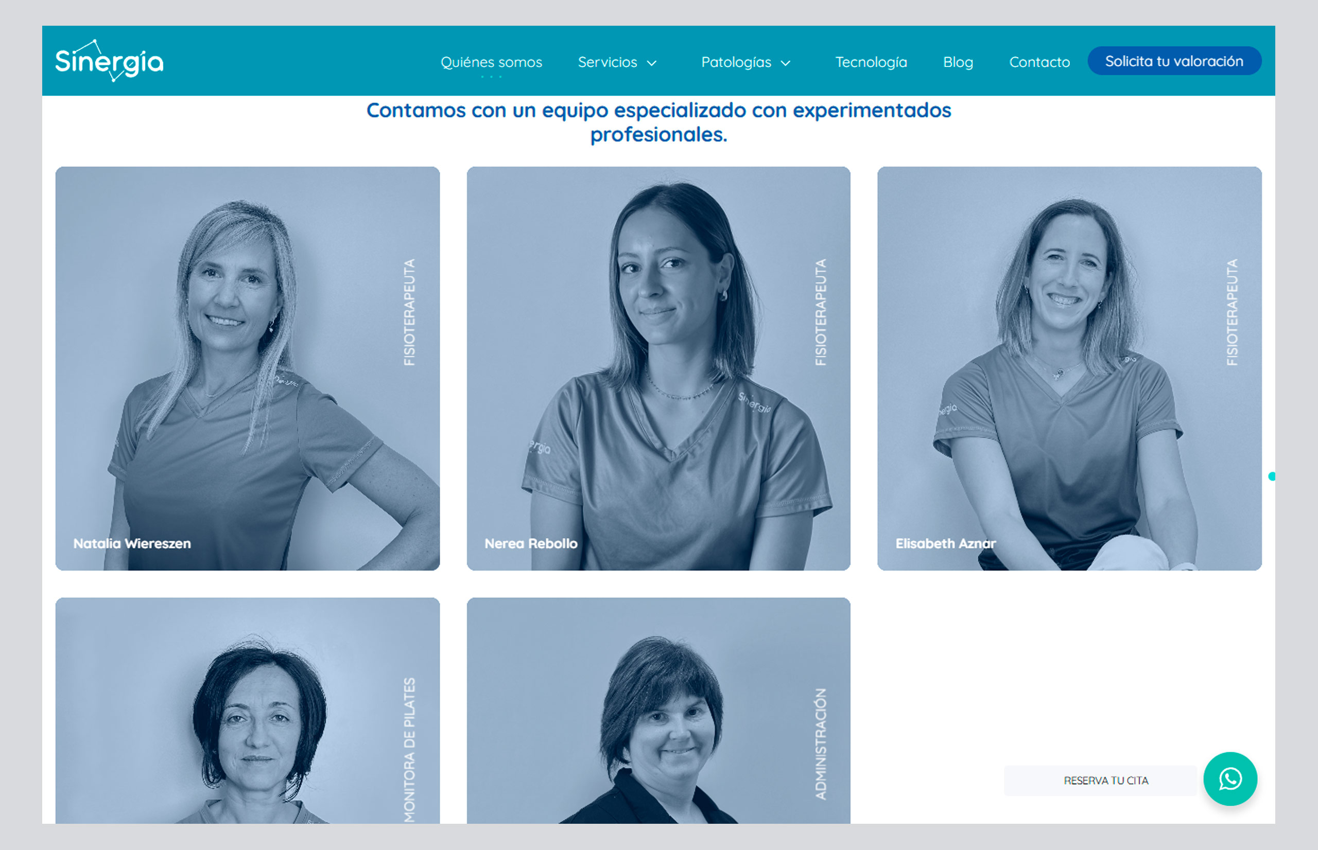 ▷ Ejemplo de página web para fisioterapia