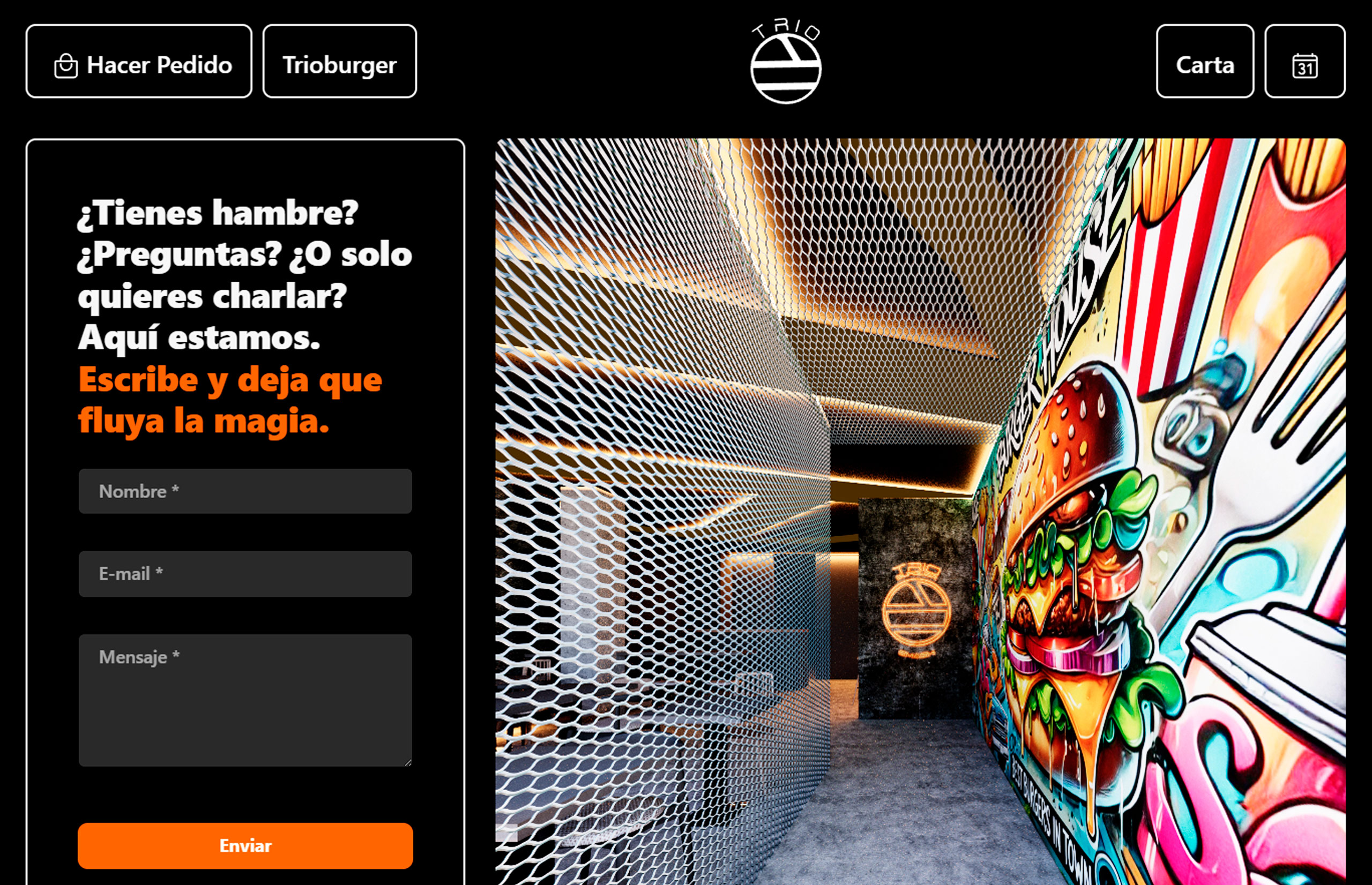 ▷ Ejemplo de página web para restaurantes