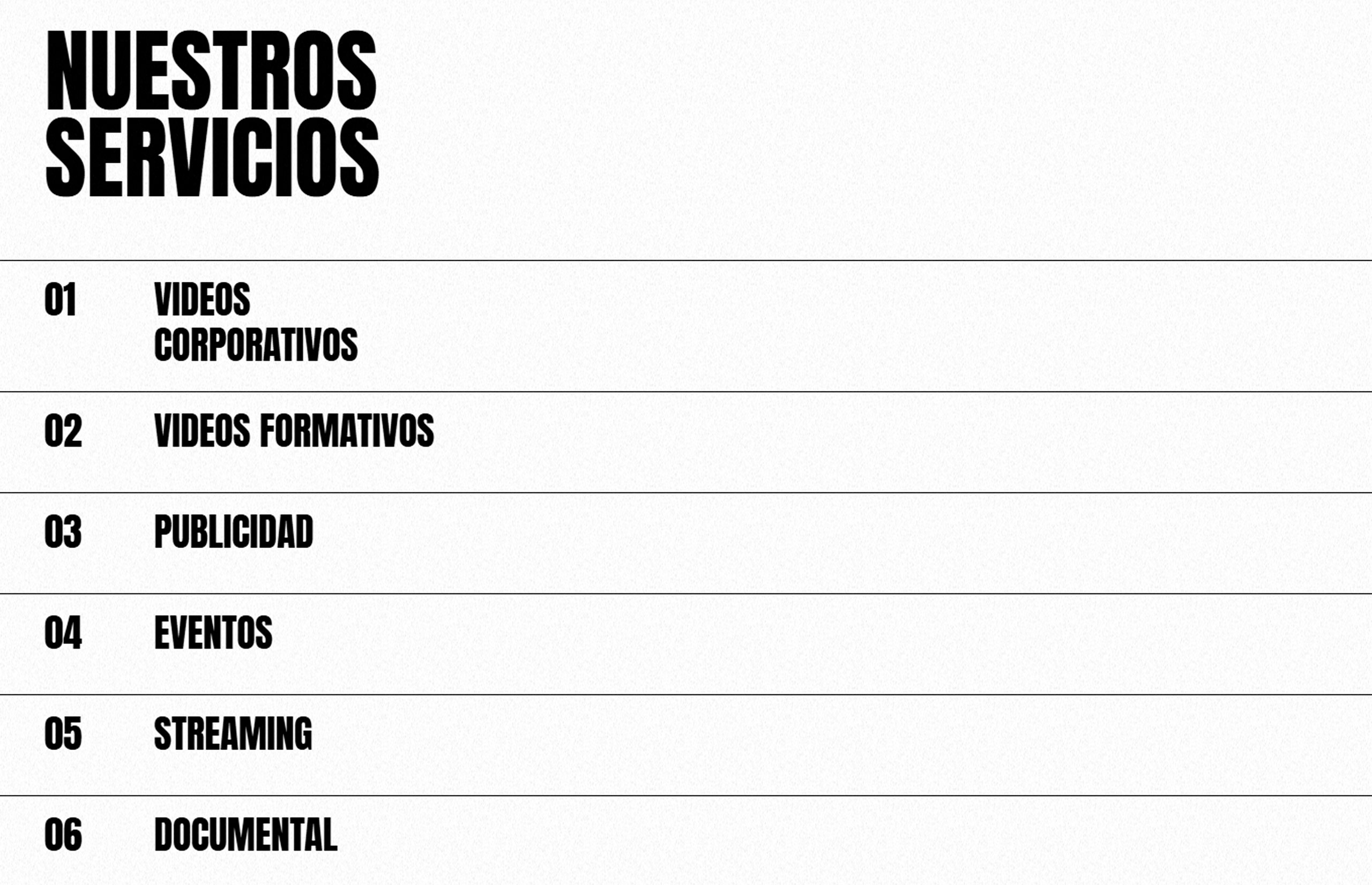 ▷ Ejemplo de página web para audiovisuales