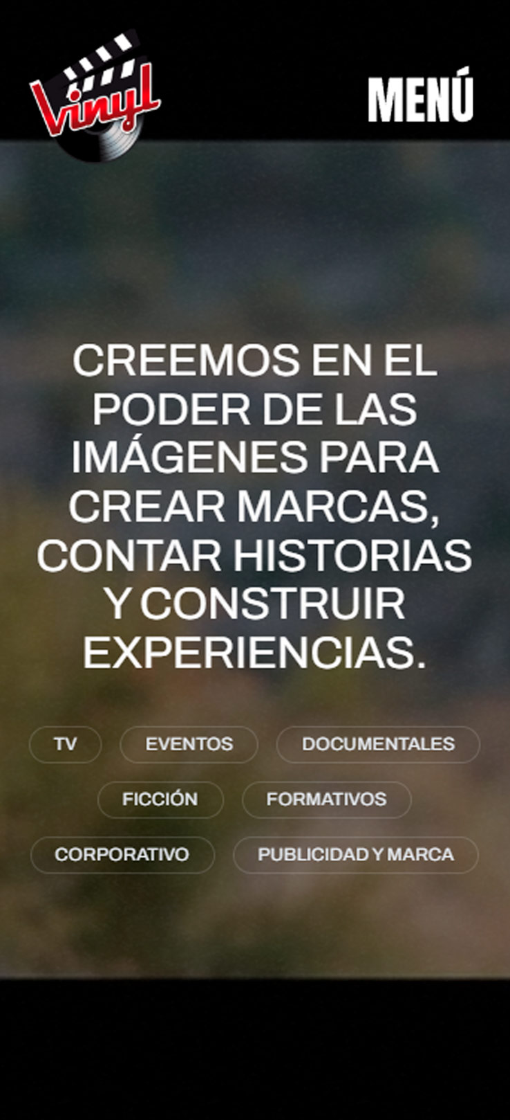 ▷ Ejemplo de página web para audiovisuales