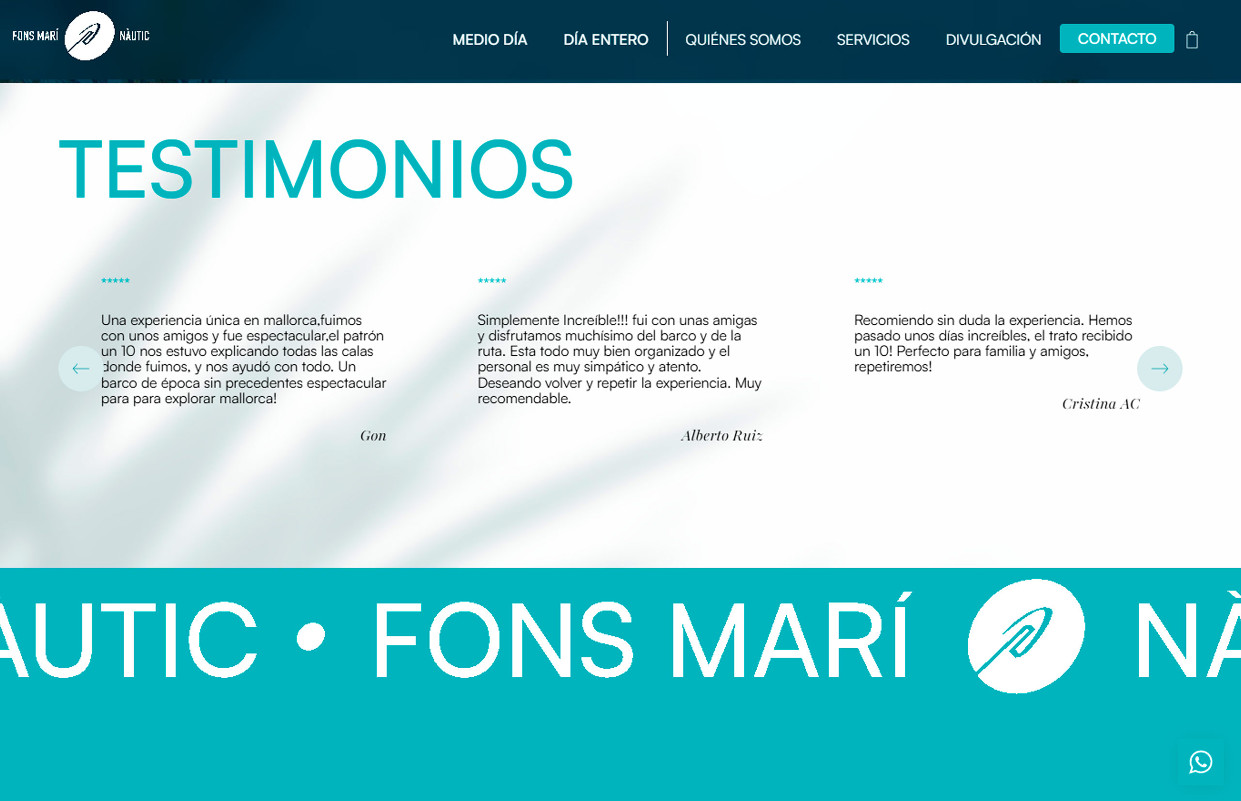 ▷ Ejemplo de página web para Turismo Marítimo ▷ Ejemplo de página web para Turismo Marítimo