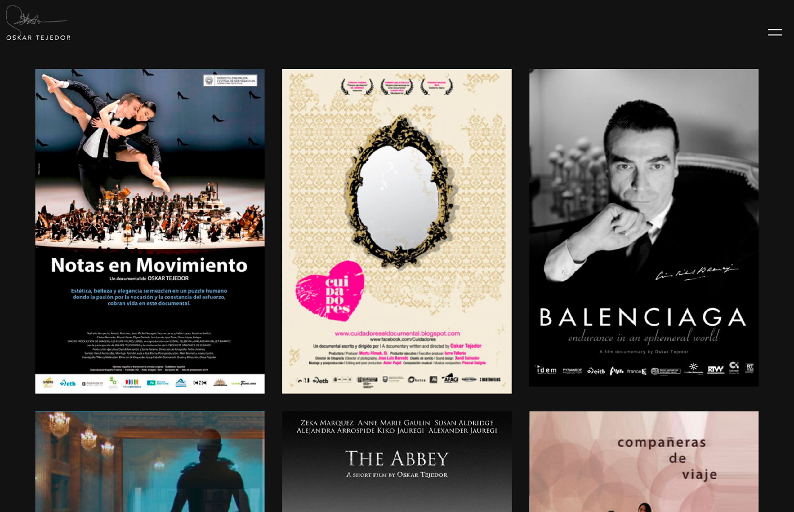 ▷ Ejemplo de página web para creadores audiovisuales