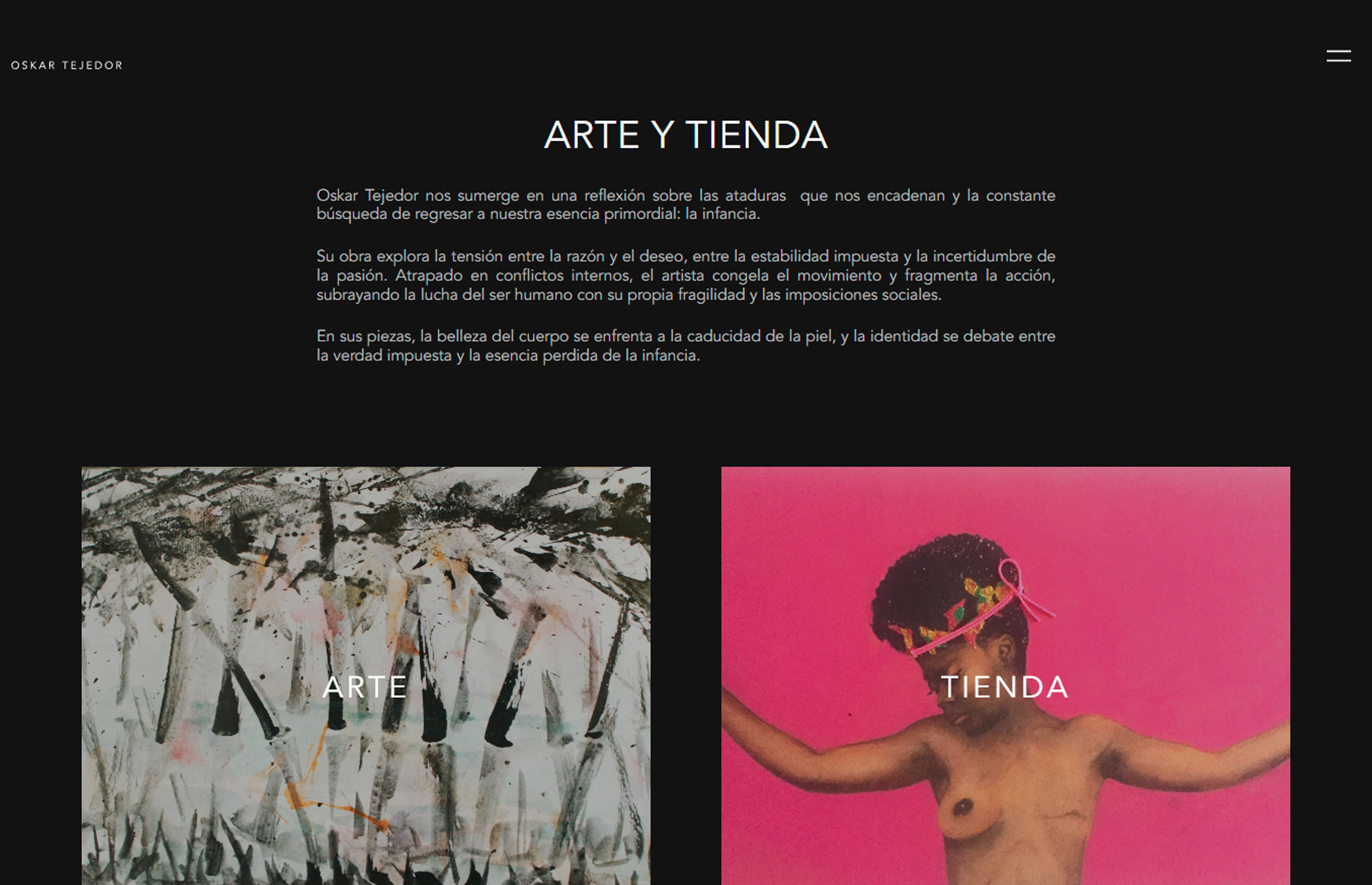 ▷ Ejemplo de página web para creadores audiovisuales