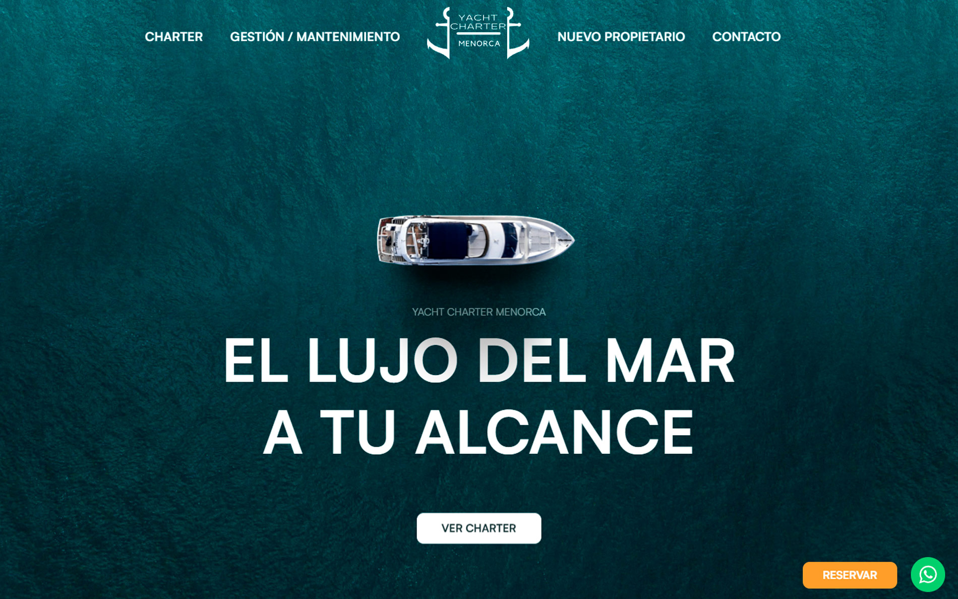 ▷ Ejemplo de página web para servicios náuticos de alta gama