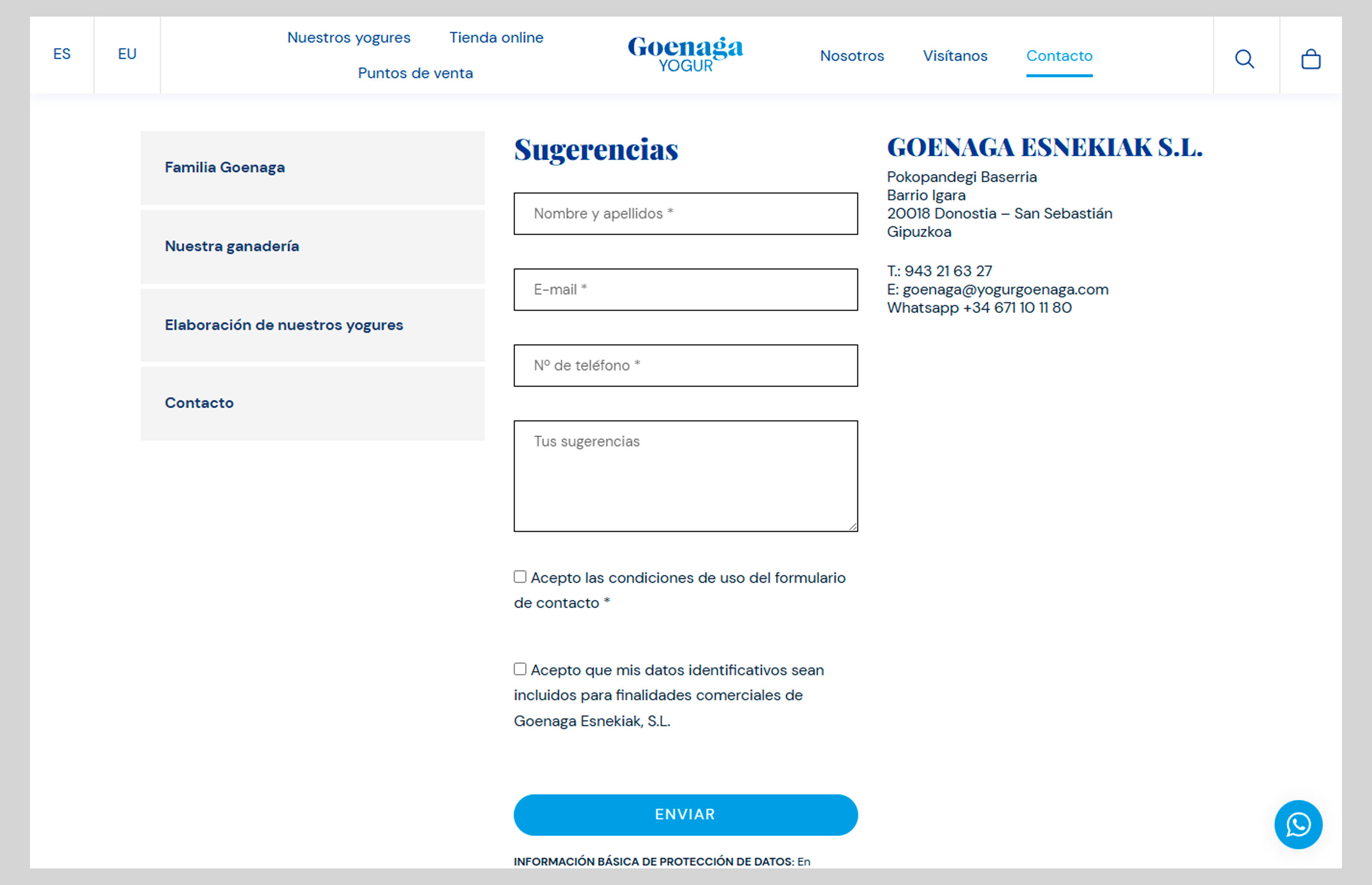 ▷ Ejemplo de página web para productos artesanales