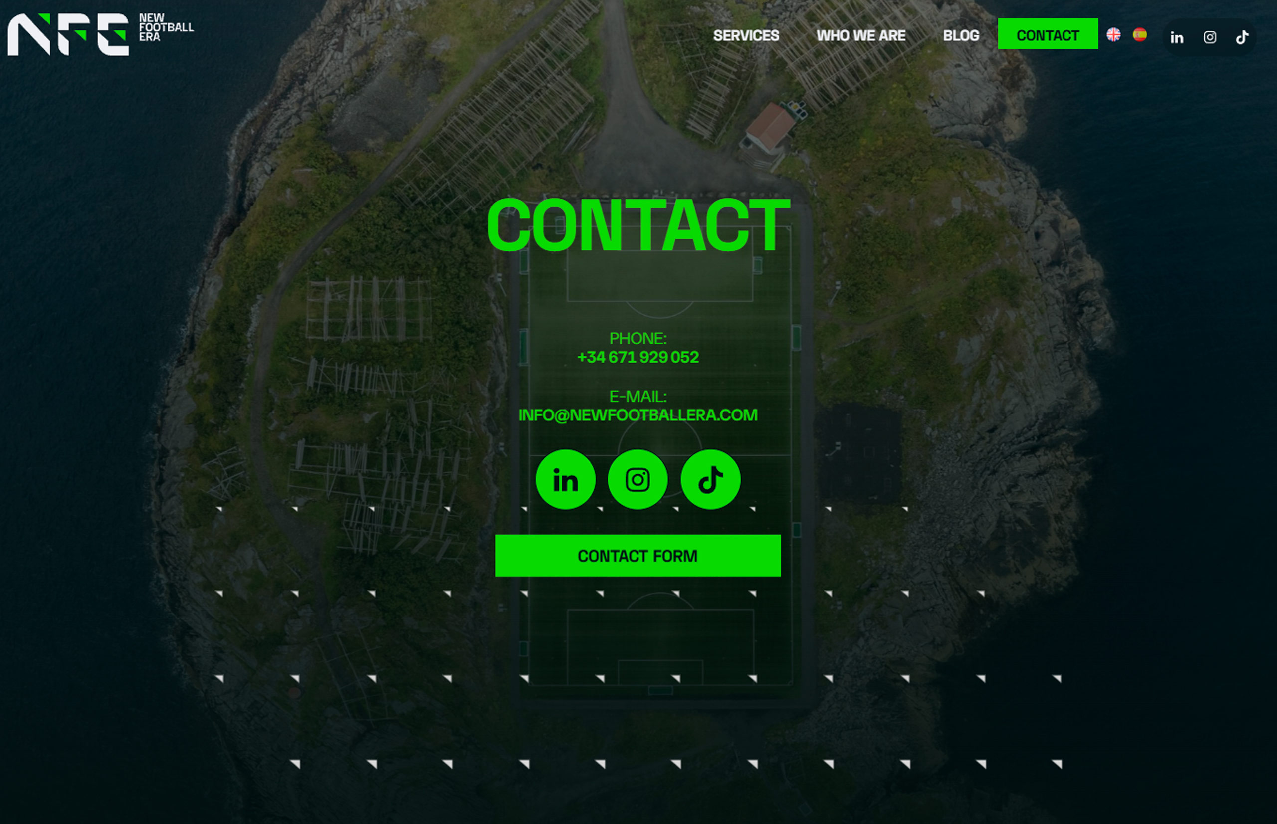 ▷ Ejemplo de página web para formación y análisis futbolístico