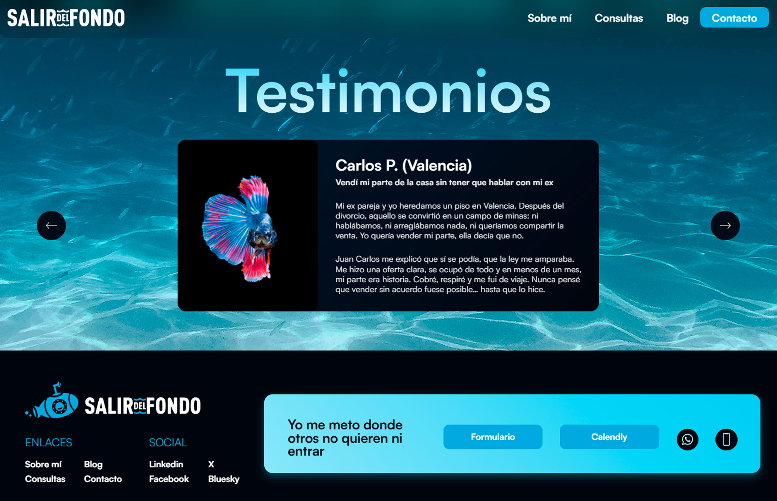 ▷ Ejemplo de página web para servicios de resolución de conflictos inmobiliarios