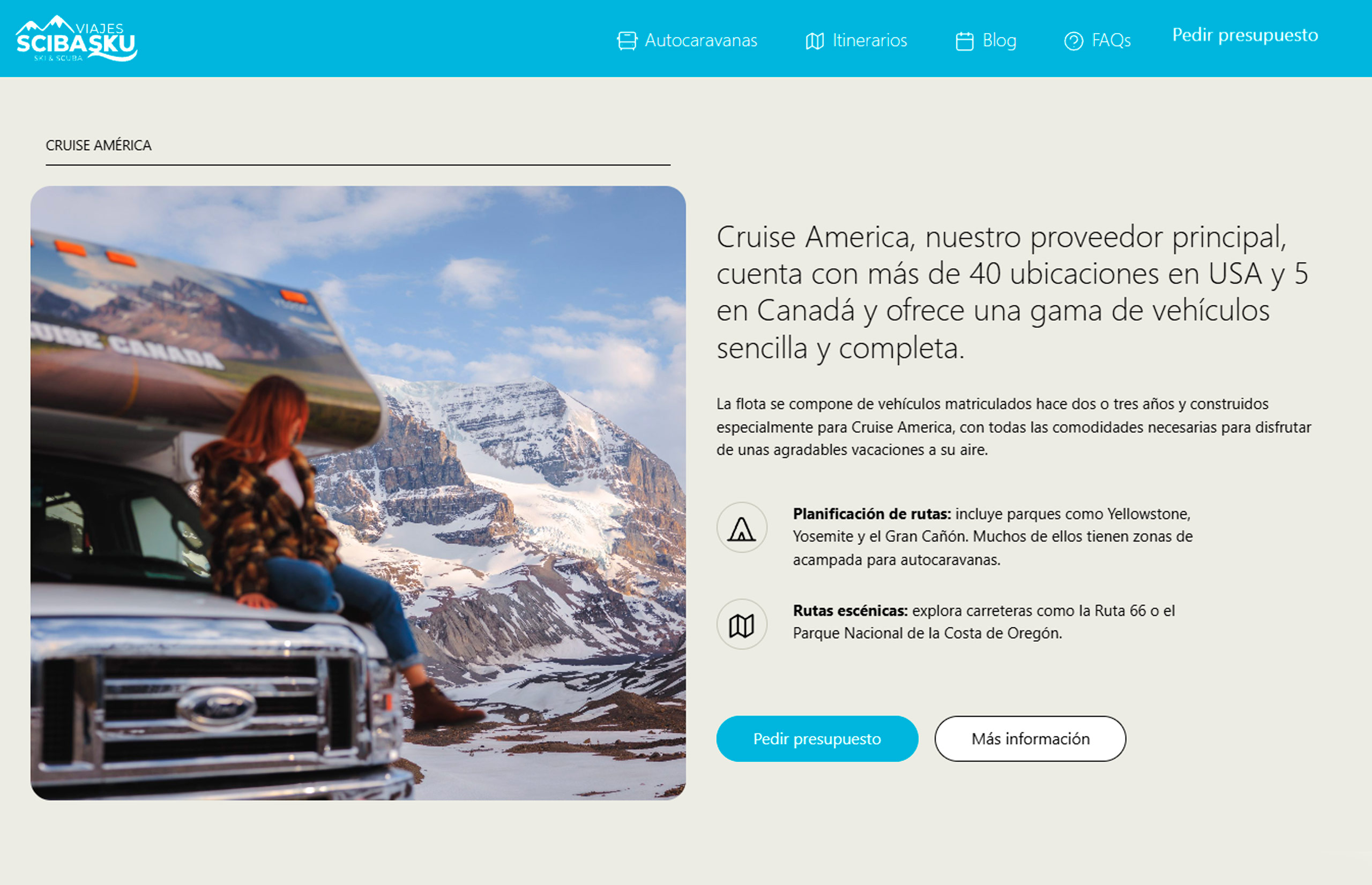 ▷ Ejemplo de página web para empresas de alquiler de autocaravanas ▷ Ejemplo de página web para empresas de alquiler de autocaravanas
