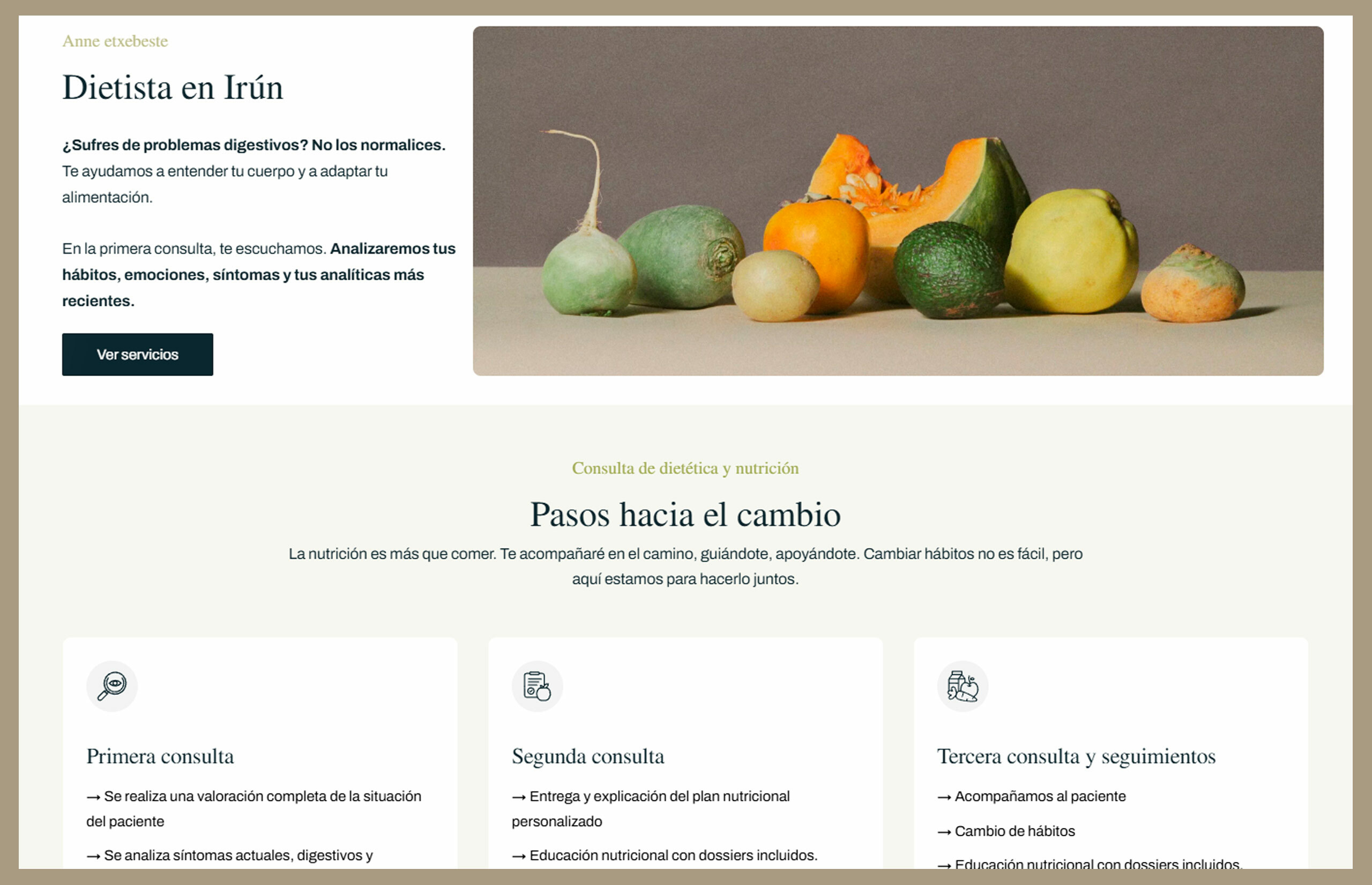 ▷ Ejemplo de página web para una dietista-nutricionista ▷ Ejemplo de página web para una dietista-nutricionista