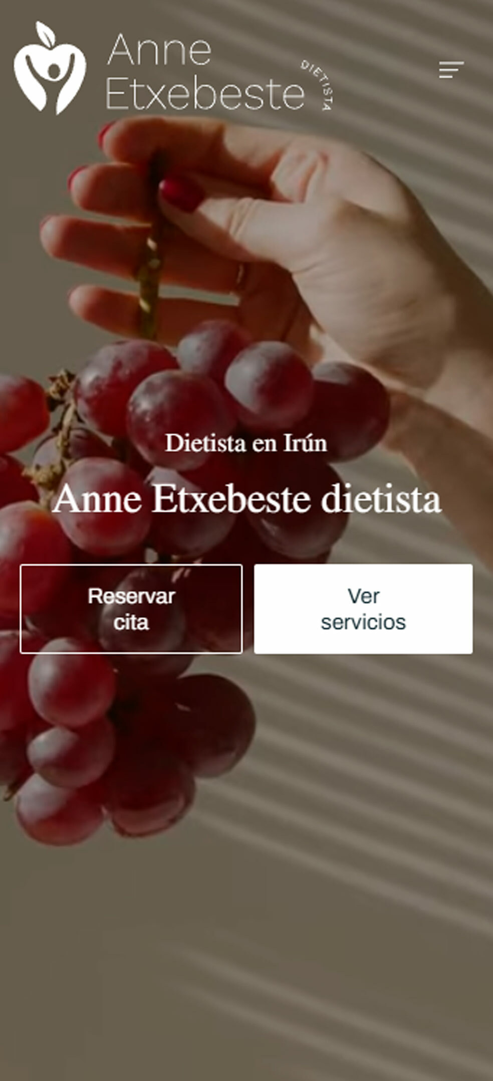 ▷ Ejemplo de página web para una dietista-nutricionista ▷ Ejemplo de página web para una dietista-nutricionista