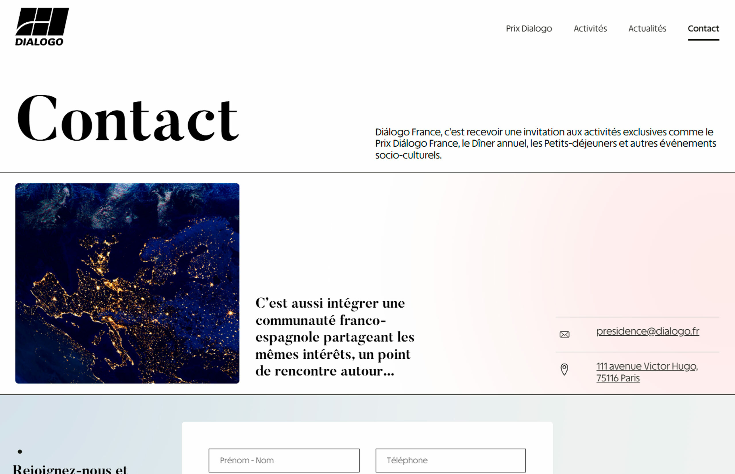 ▷ Ejemplo de página web para una asociación cultural franco-española