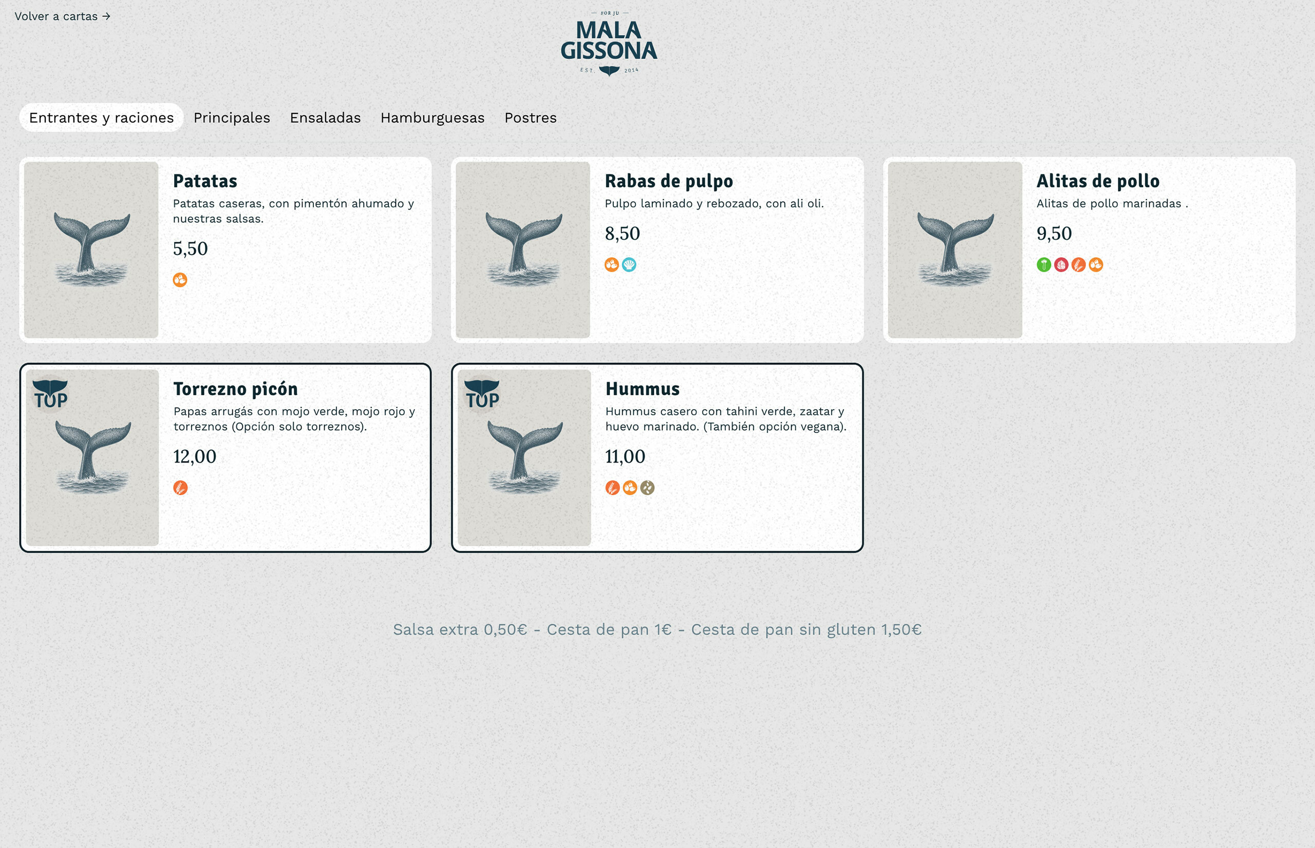 ▷ Ejemplo de página web para un restaurante