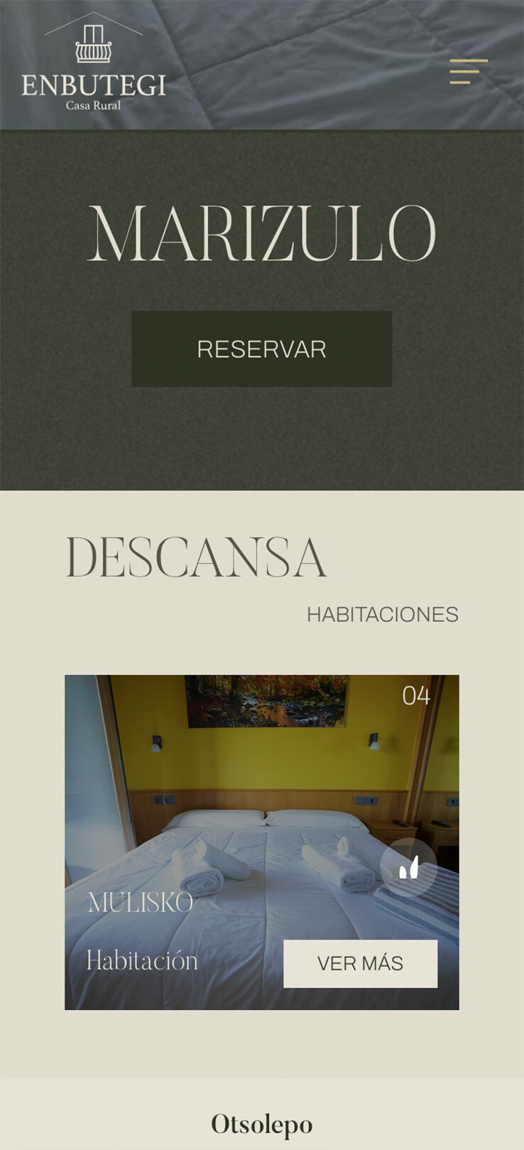 ▷ Ejemplo de página web para una casa rural
