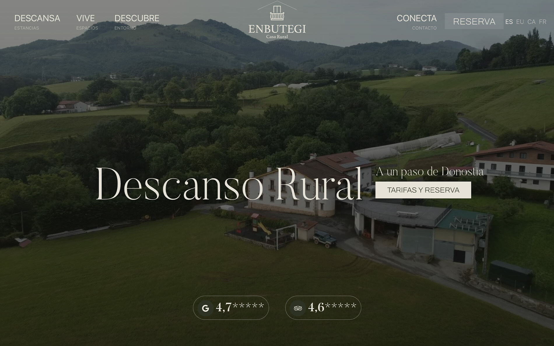 ▷ Ejemplo de página web para una casa rural