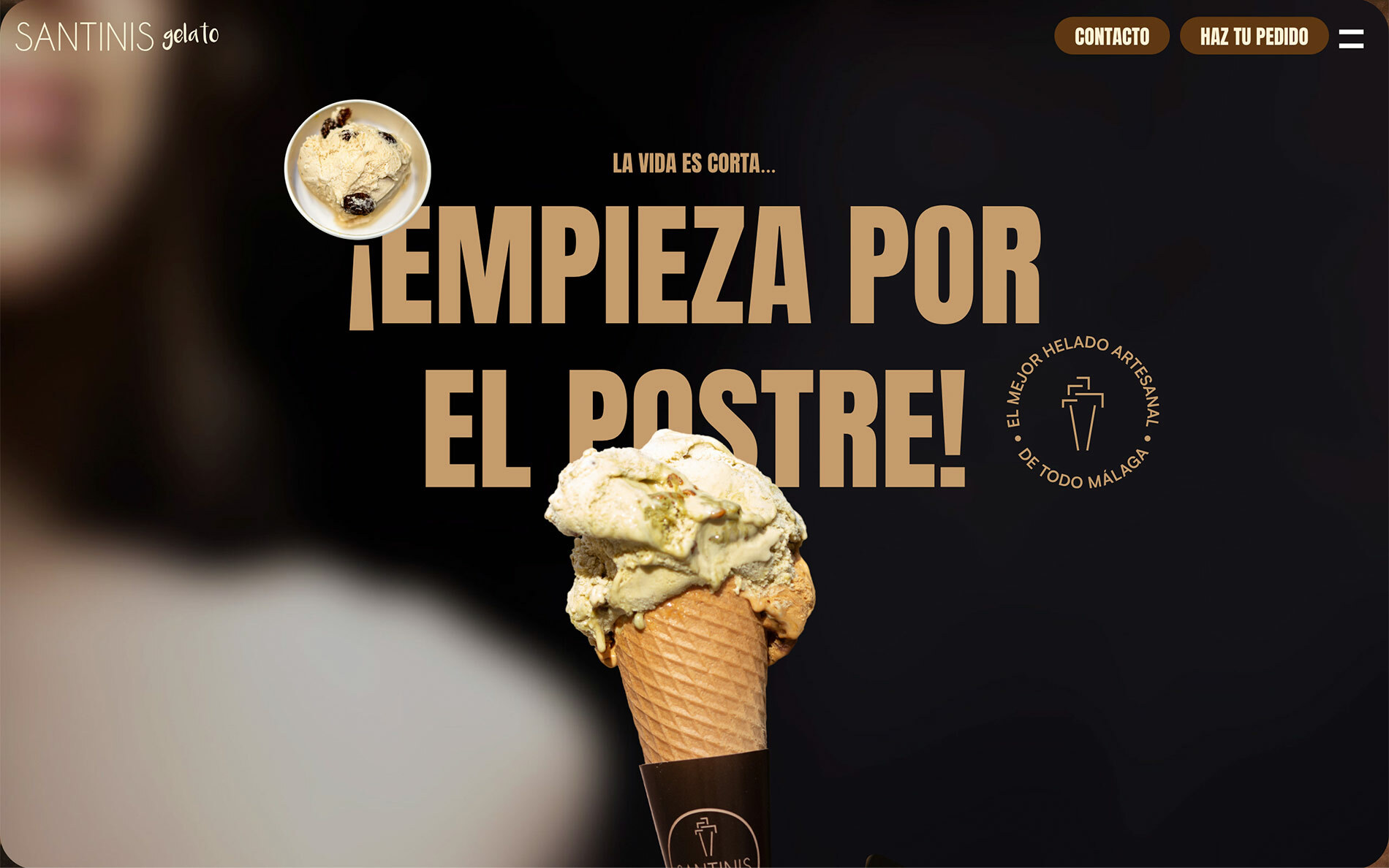▷ Ejemplo de página web para una heladería en Málaga
