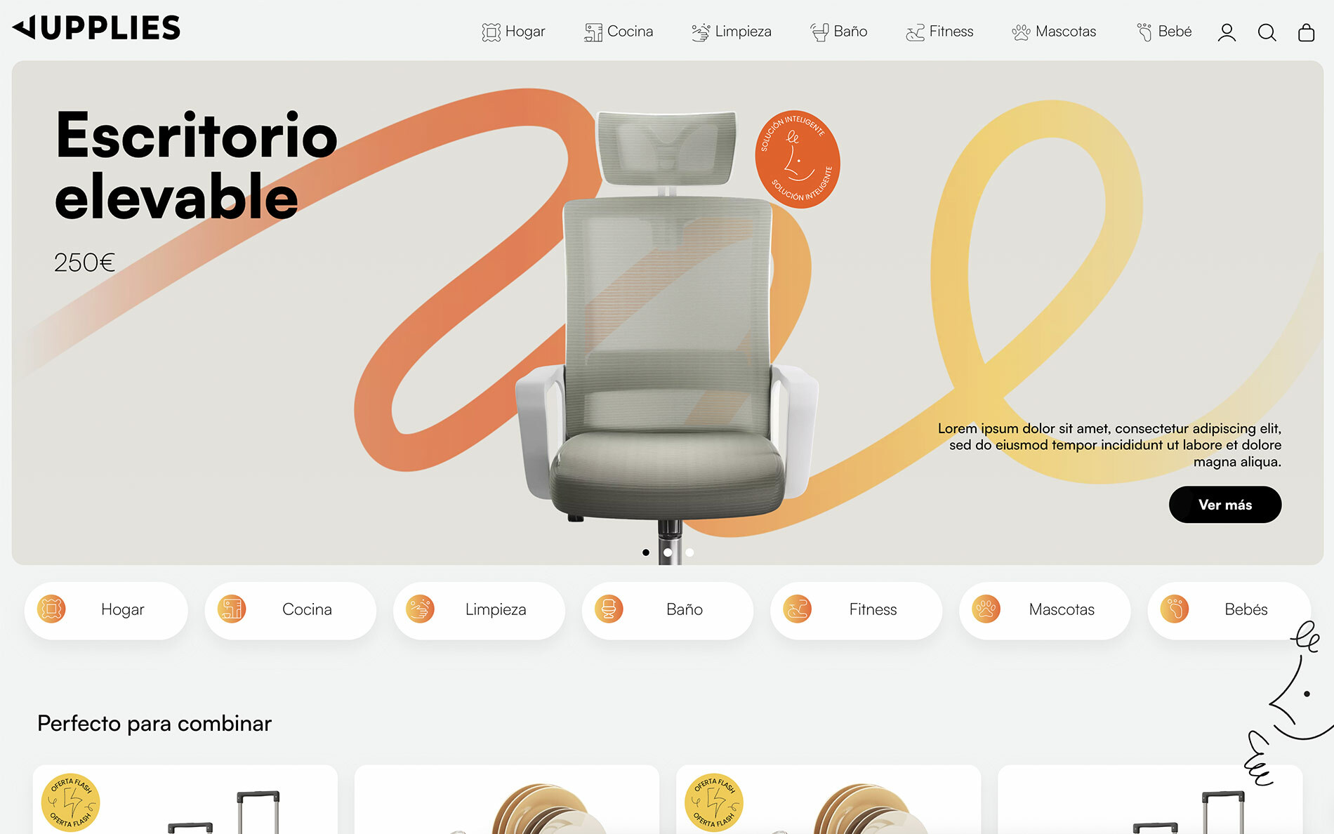 ▷ Diseño de tienda online para hogar y oficinas, totalmente a medida