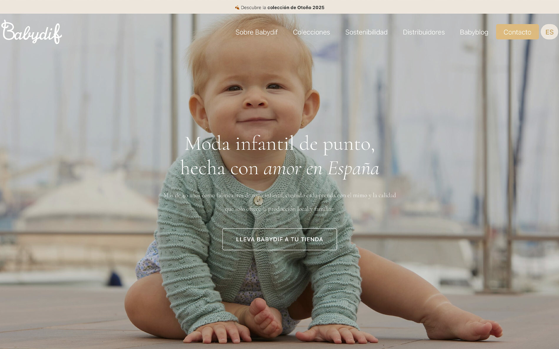 ▷ Ejemplo de página web para moda infantil