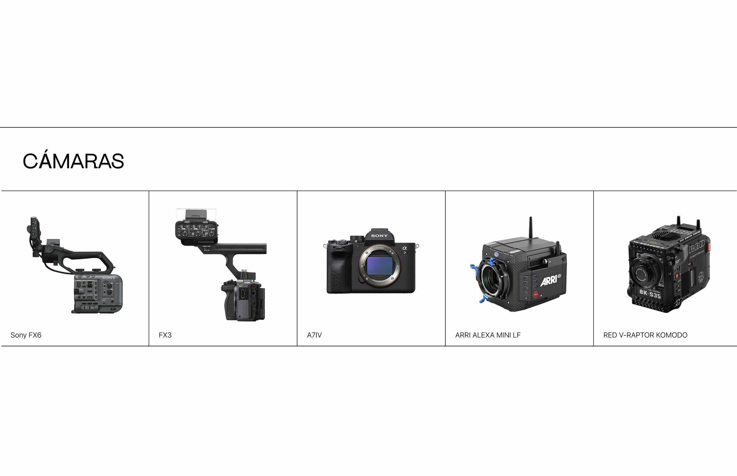 ▷ Ejemplo de página web para audiovisual