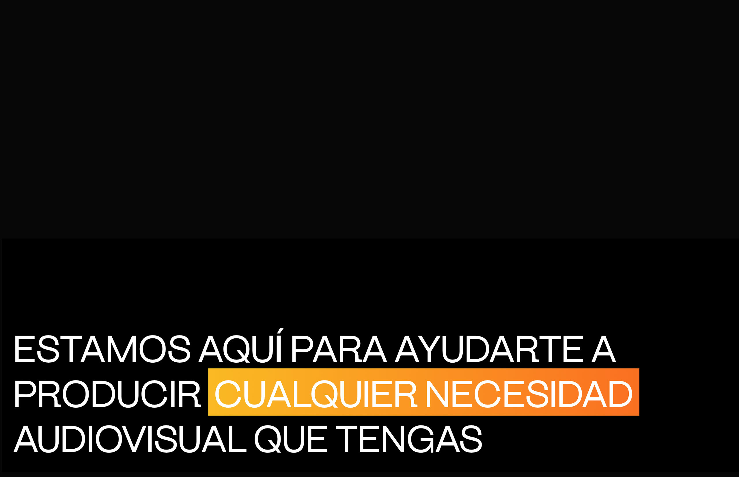 ▷ Ejemplo de página web para audiovisual