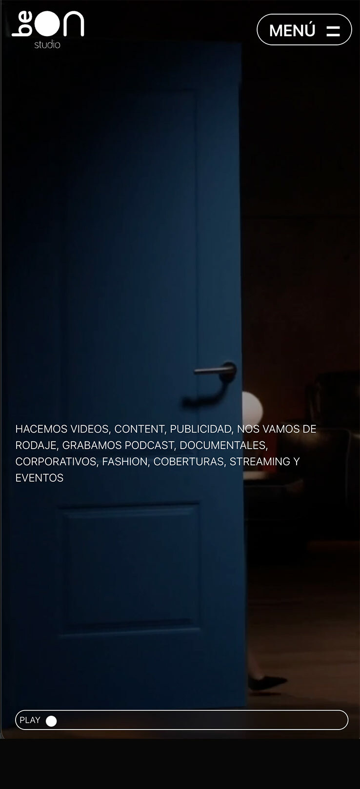 ▷ Ejemplo de página web para audiovisual