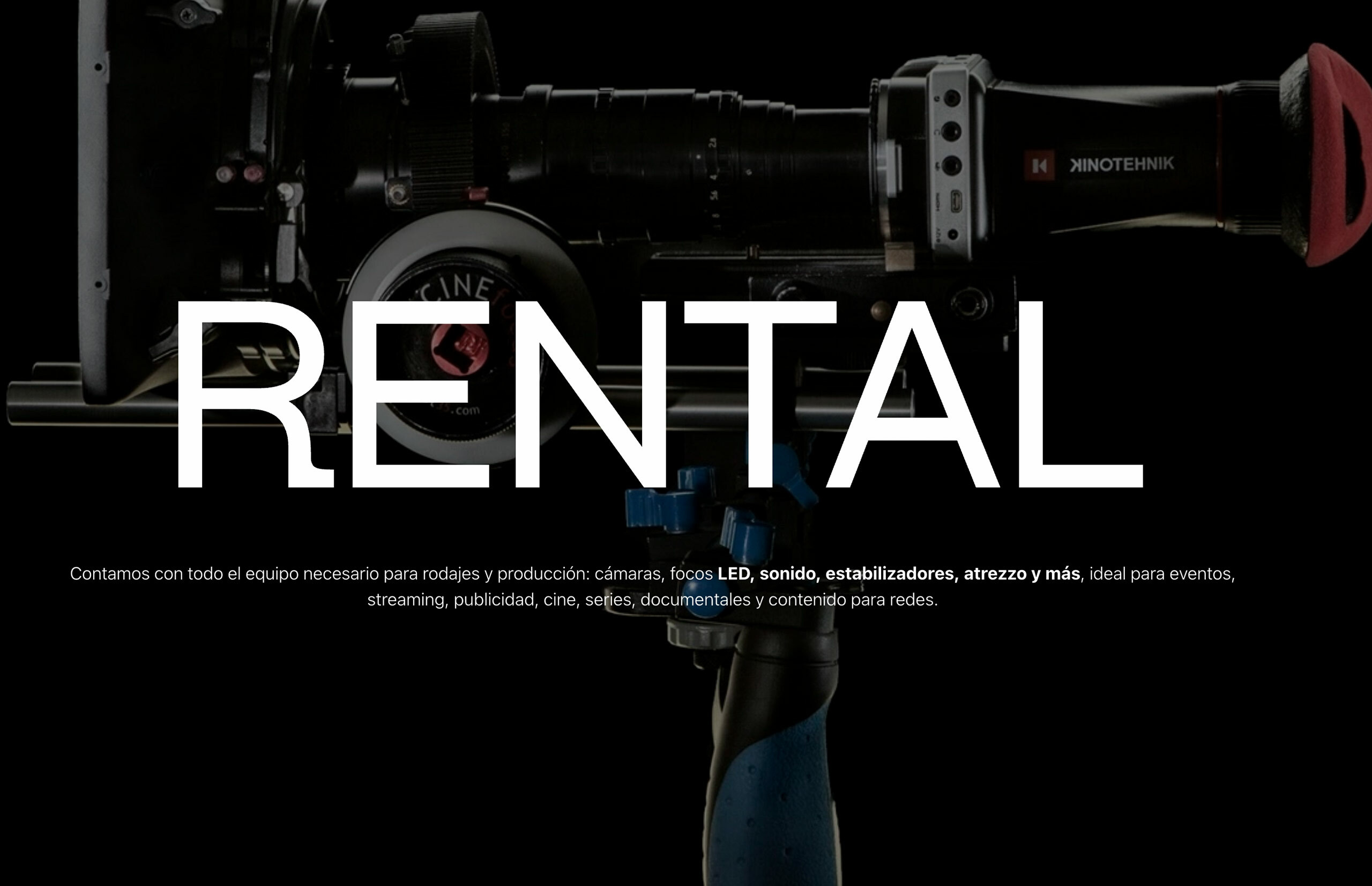 ▷ Ejemplo de página web para audiovisual