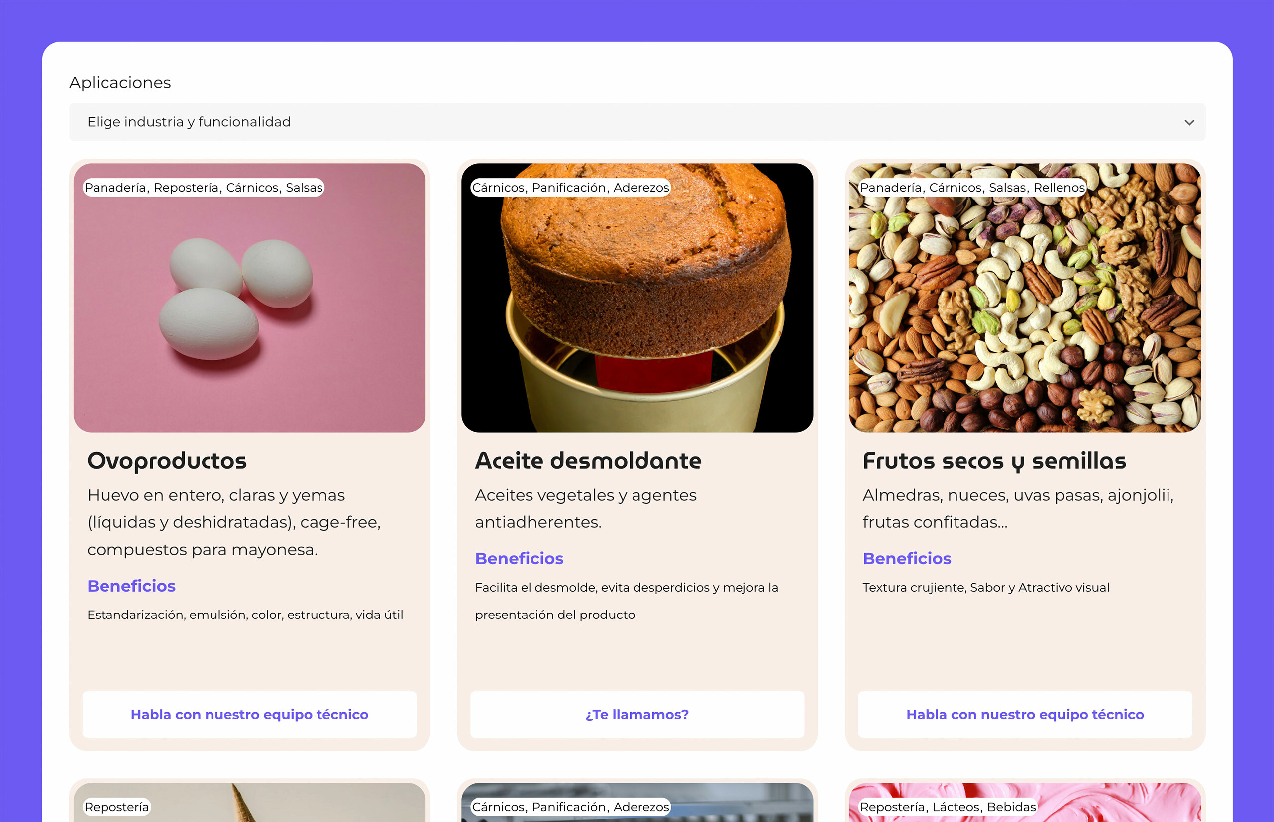 ▷ Ejemplo de página web para producción alimentaria