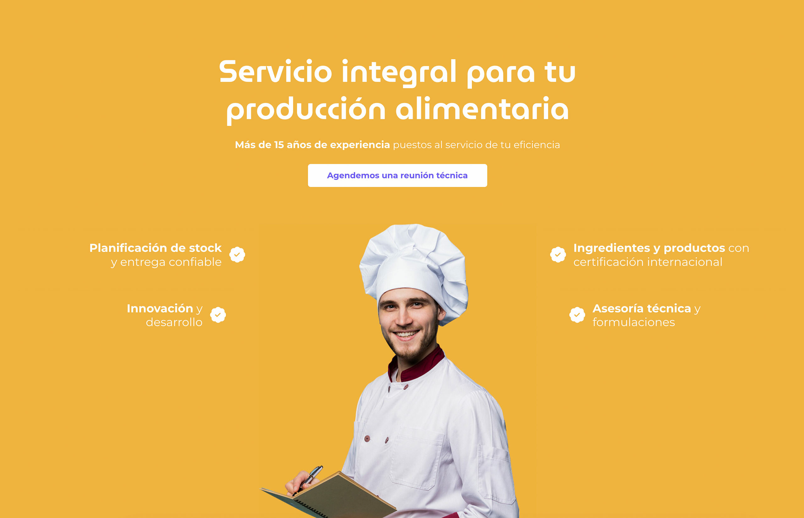 ▷ Ejemplo de página web para producción alimentaria