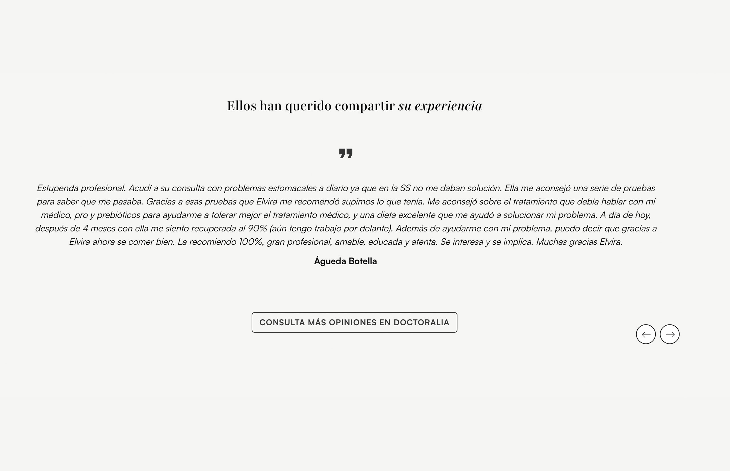 ▷ Ejemplo de página web para nutricionistas [A medida]