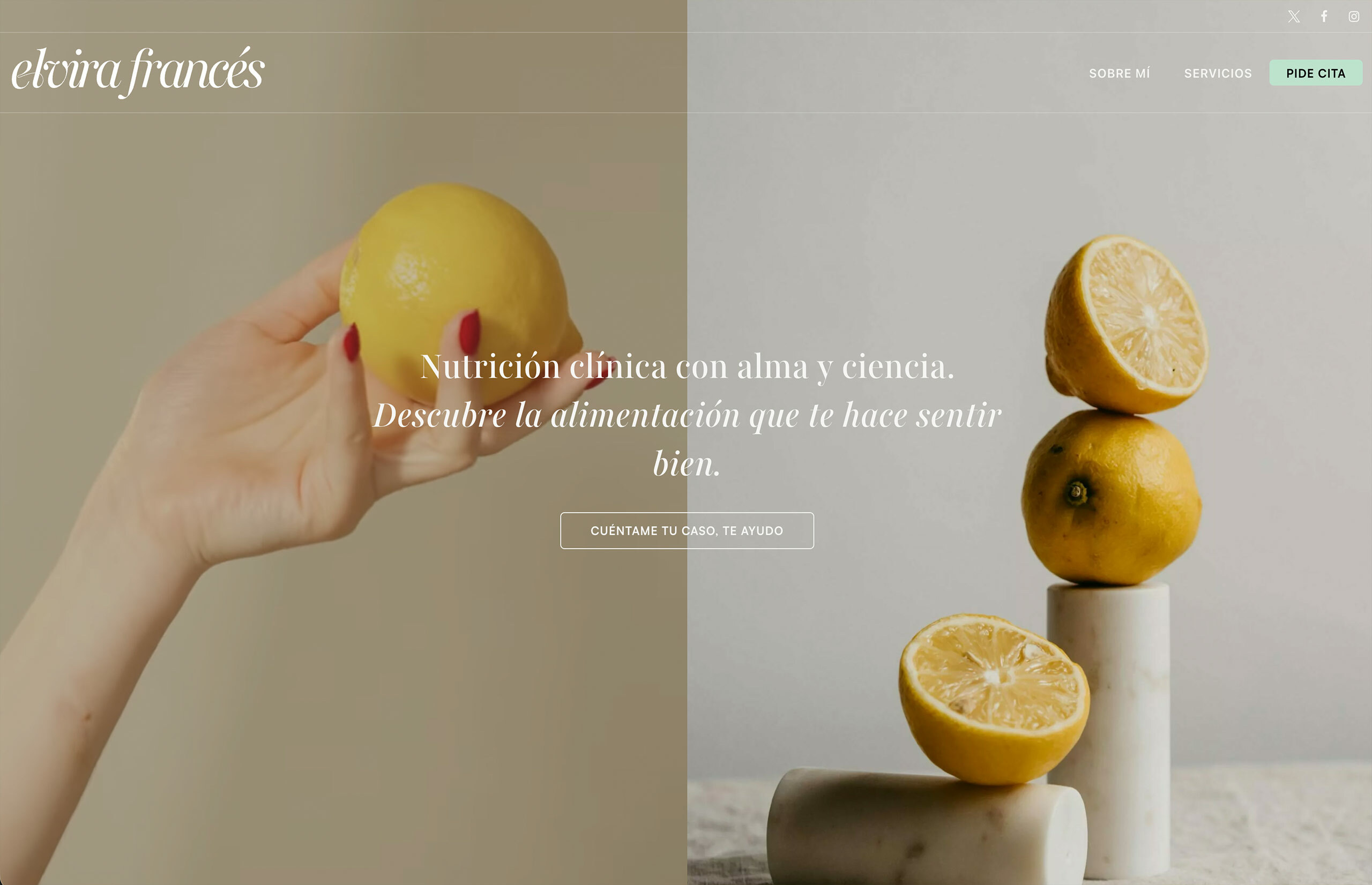 ▷ Ejemplo de página web para nutricionistas [A medida]