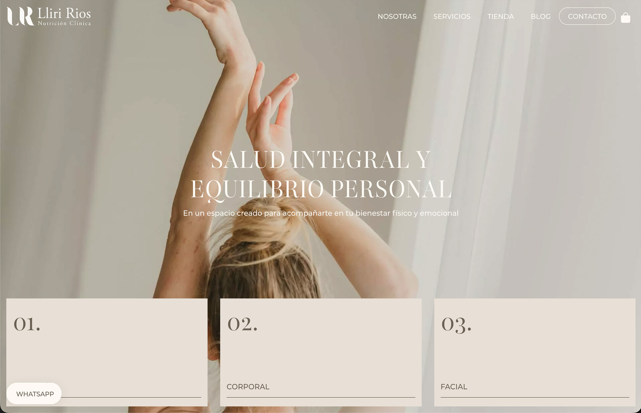 ▷ Ejemplo de página web para nutricionistas [A medida]