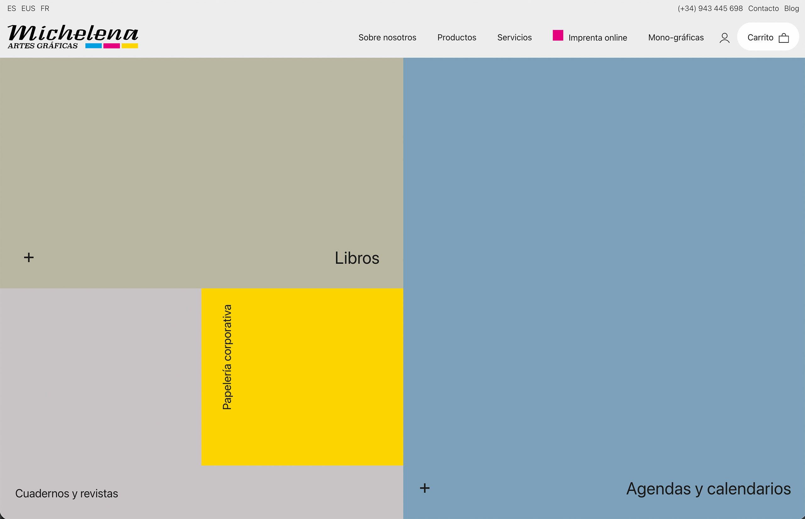 ▷ Ejemplo de página web para artes gráficas [A medida]